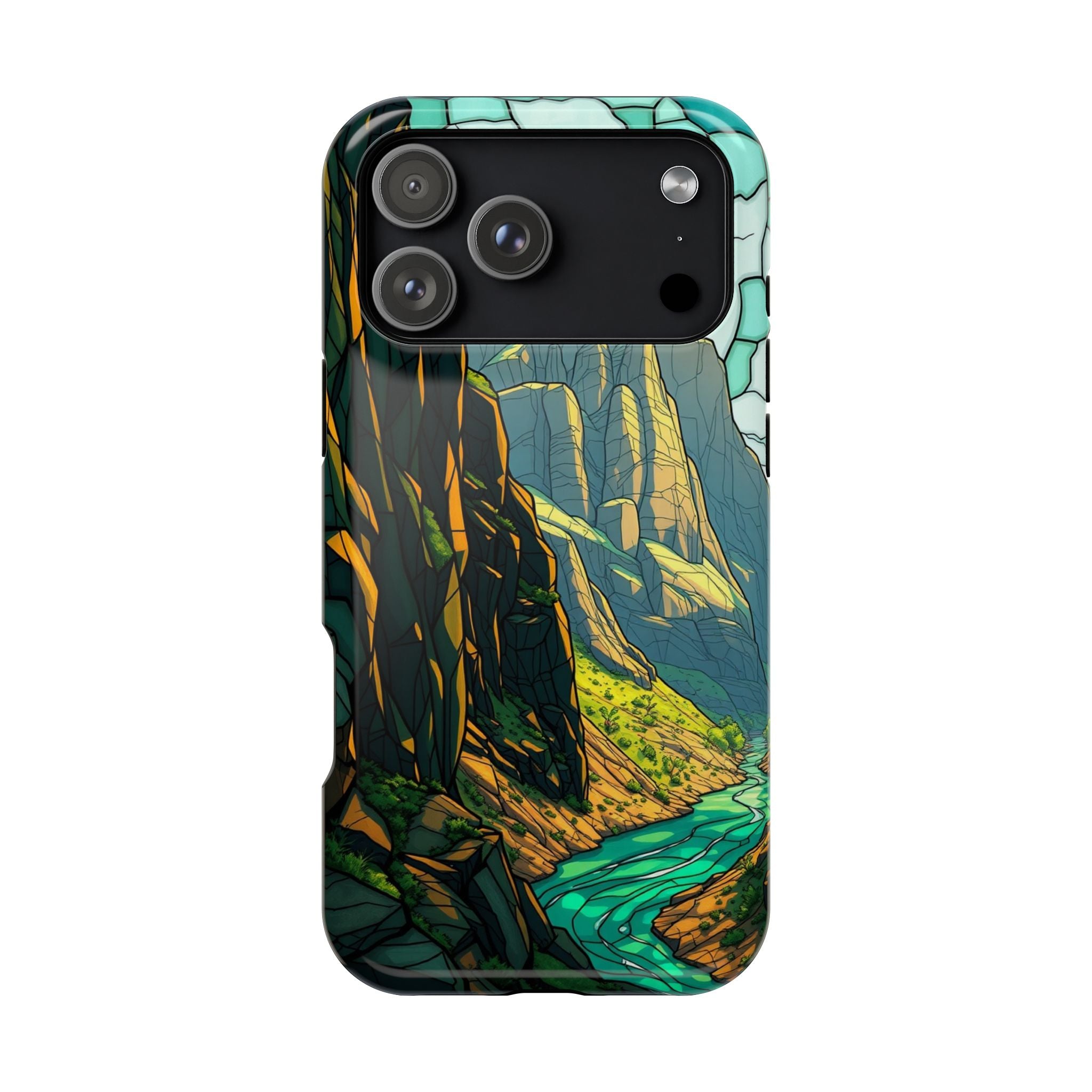 iPhone Emerald Green And Gold River Canyon Slim iPhone Everyday · iPhone Case