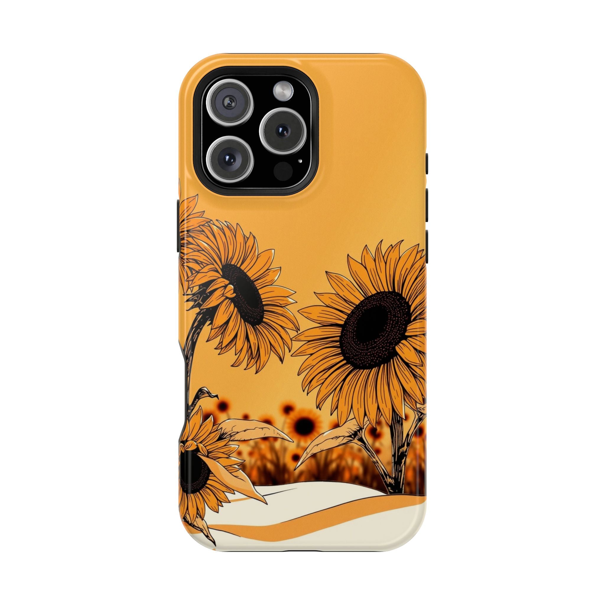 iPhone Burnt Orange And Sand Sunflower Pop Slim iPhone Everyday · iPhone Case
