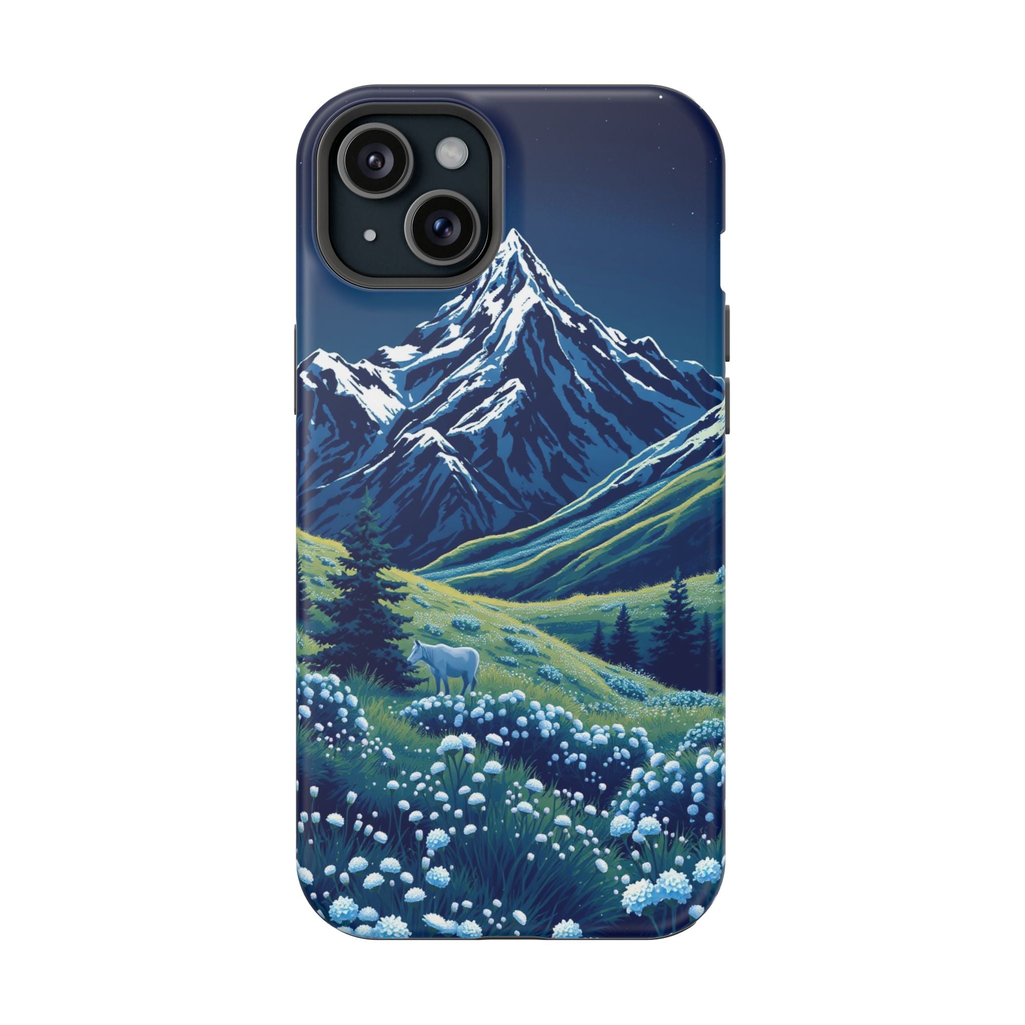 iPhone Midnight Blue And Silver Alpine Meadow Slim iPhone Everyday · iPhone Case