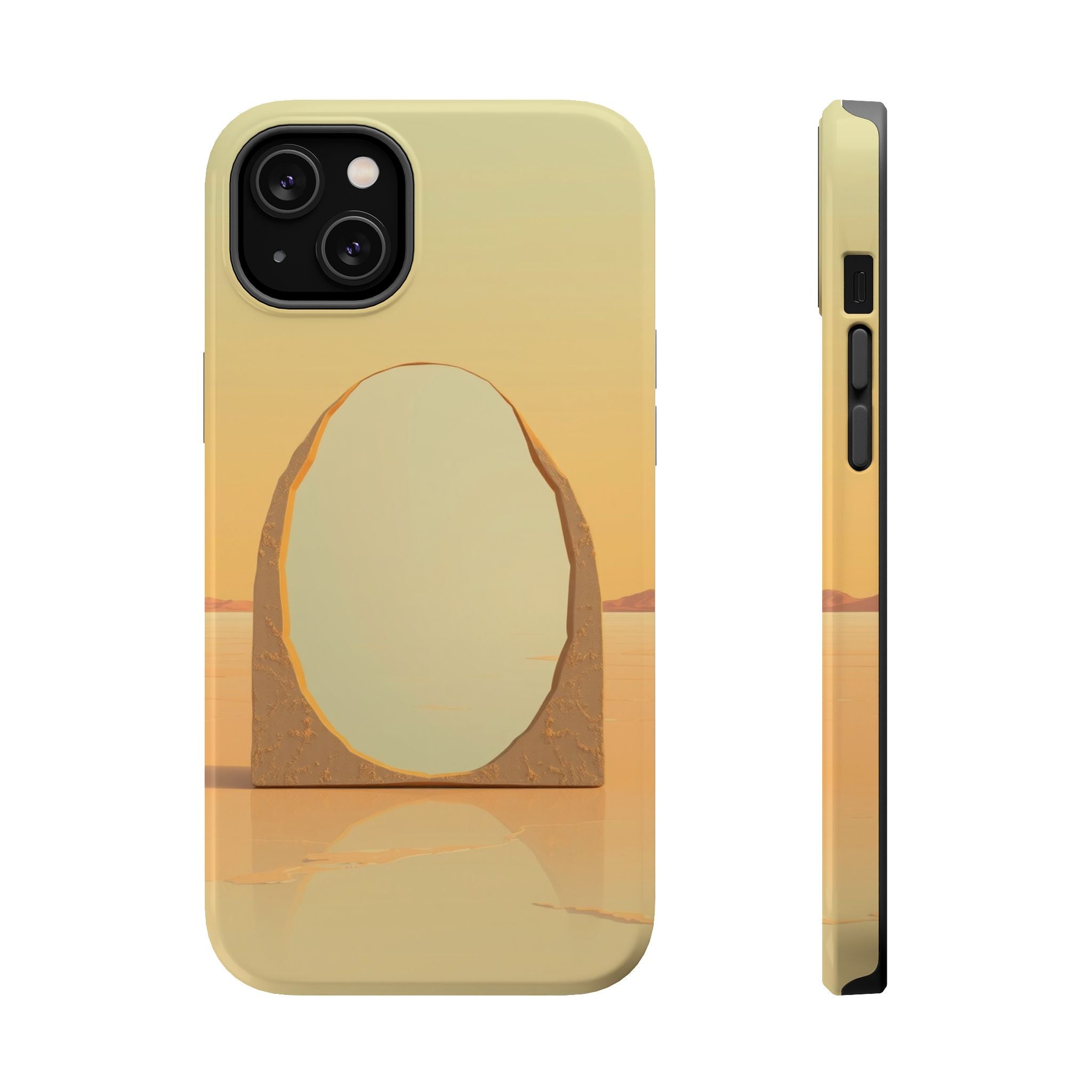 iPhone Mustard And Rust Salt Flat Mirror Slim Everyday iPhone Designer · iPhone