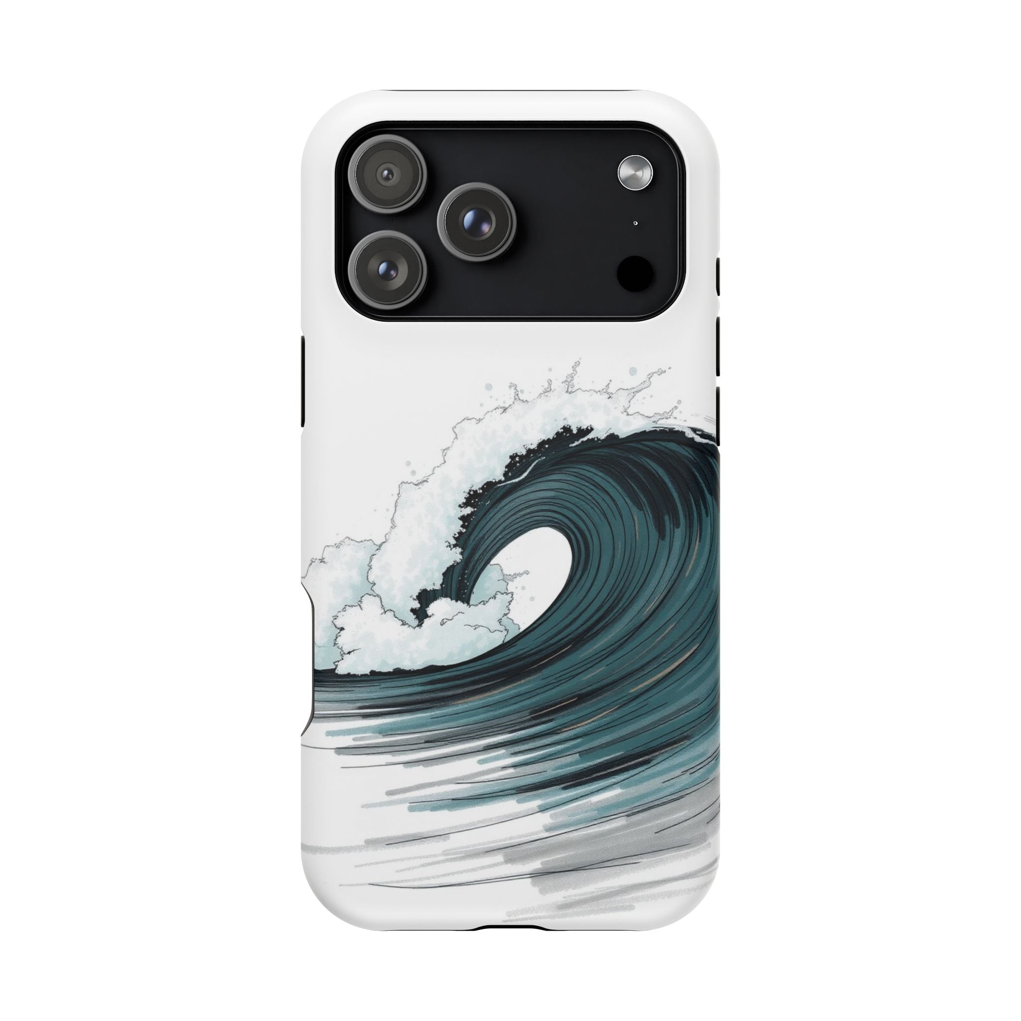 iPhone Ocean Wave Crash Hand-Drawn Sketch Slim iPhone Everyday Designer · iPhone