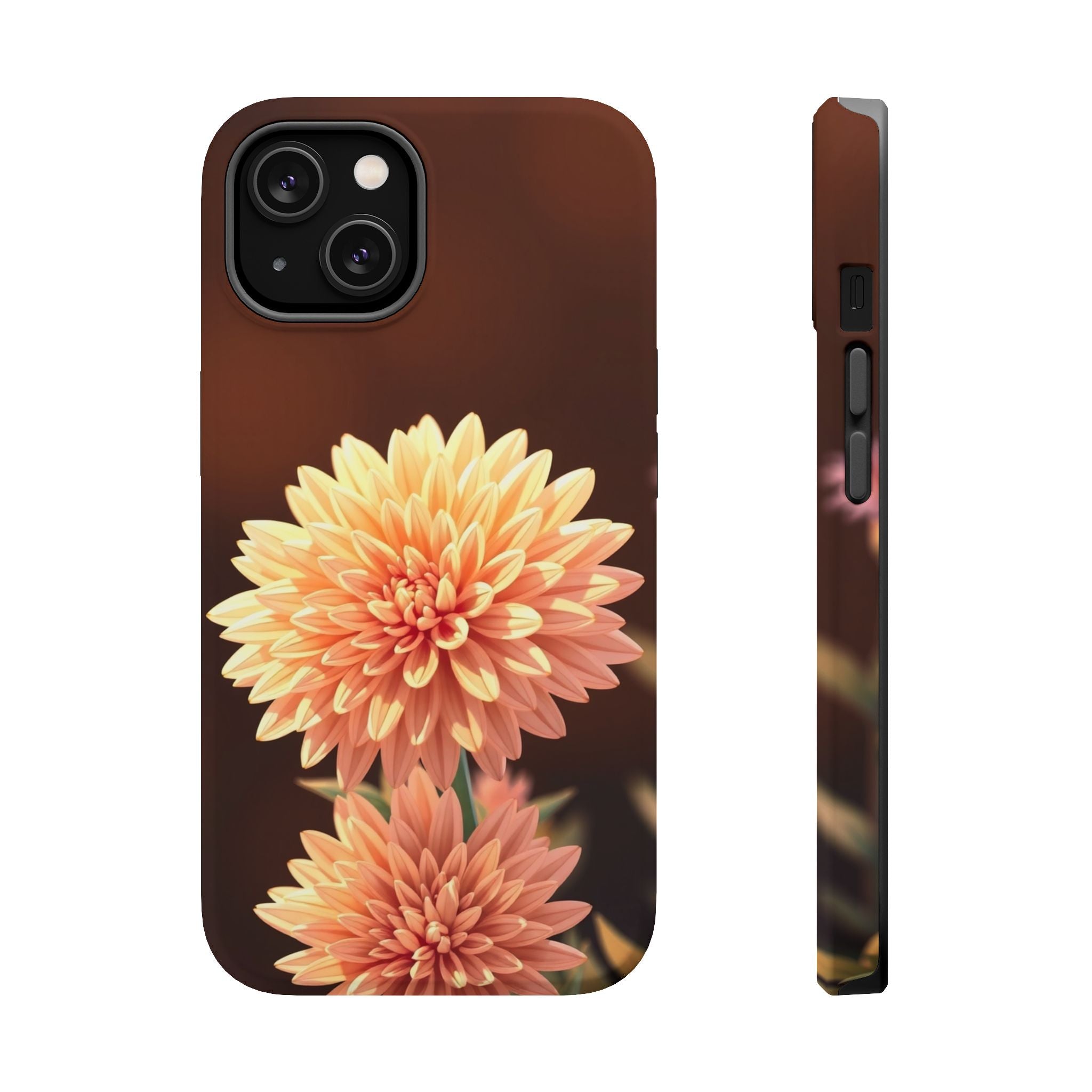 iPhone Sunset Amber And Peach Chrysanthemum Classic Slim Snap Case · iPhone Case