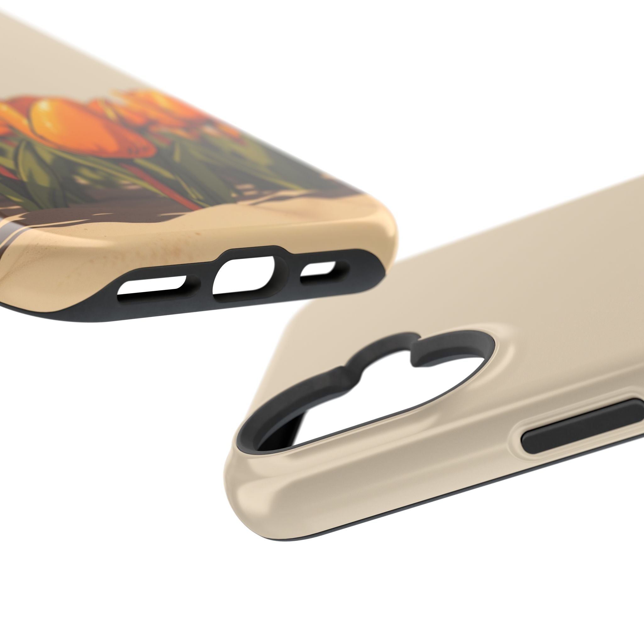 iPhone Burnt Orange And Sand Tulip Row Slim Everyday Designer Case · iPhone Case