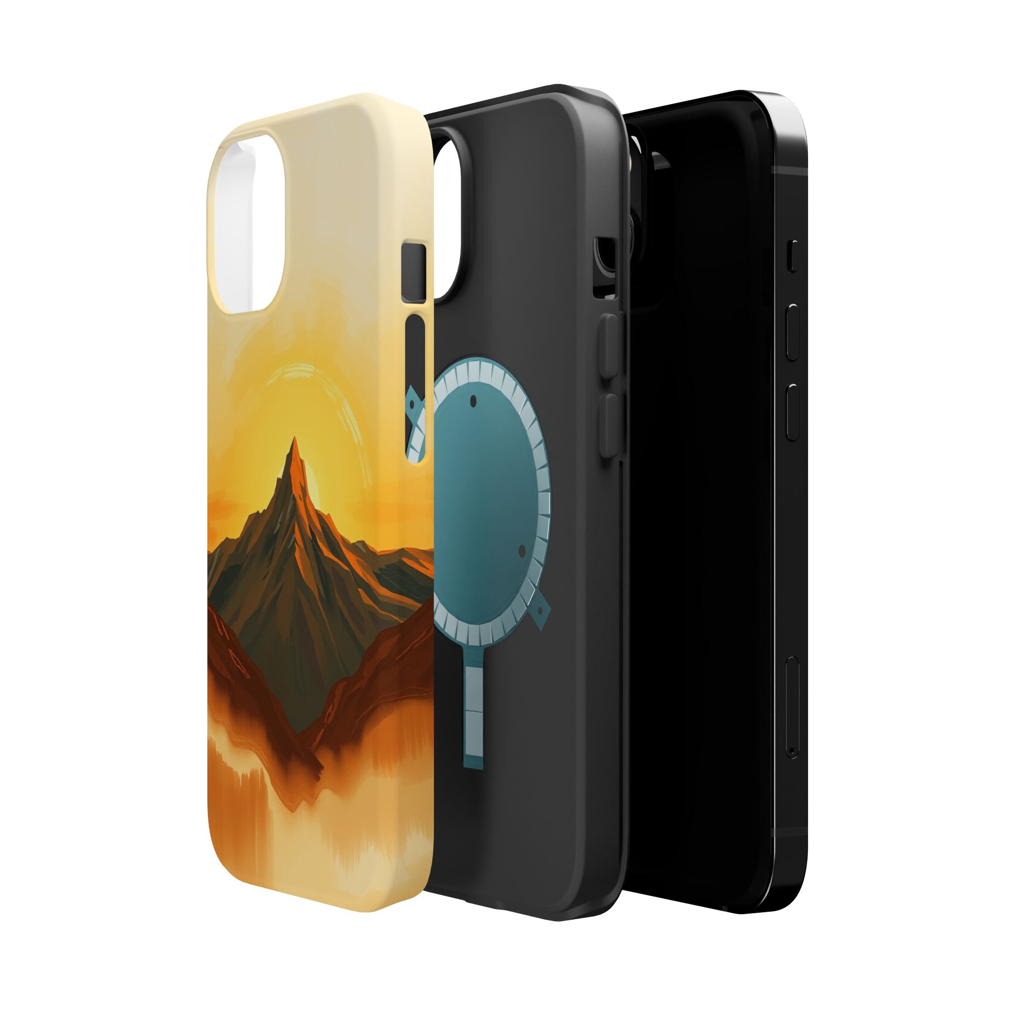 iPhone Mustard And Rust Mountain at Sunrise Slim iPhone Everyday · iPhone Case
