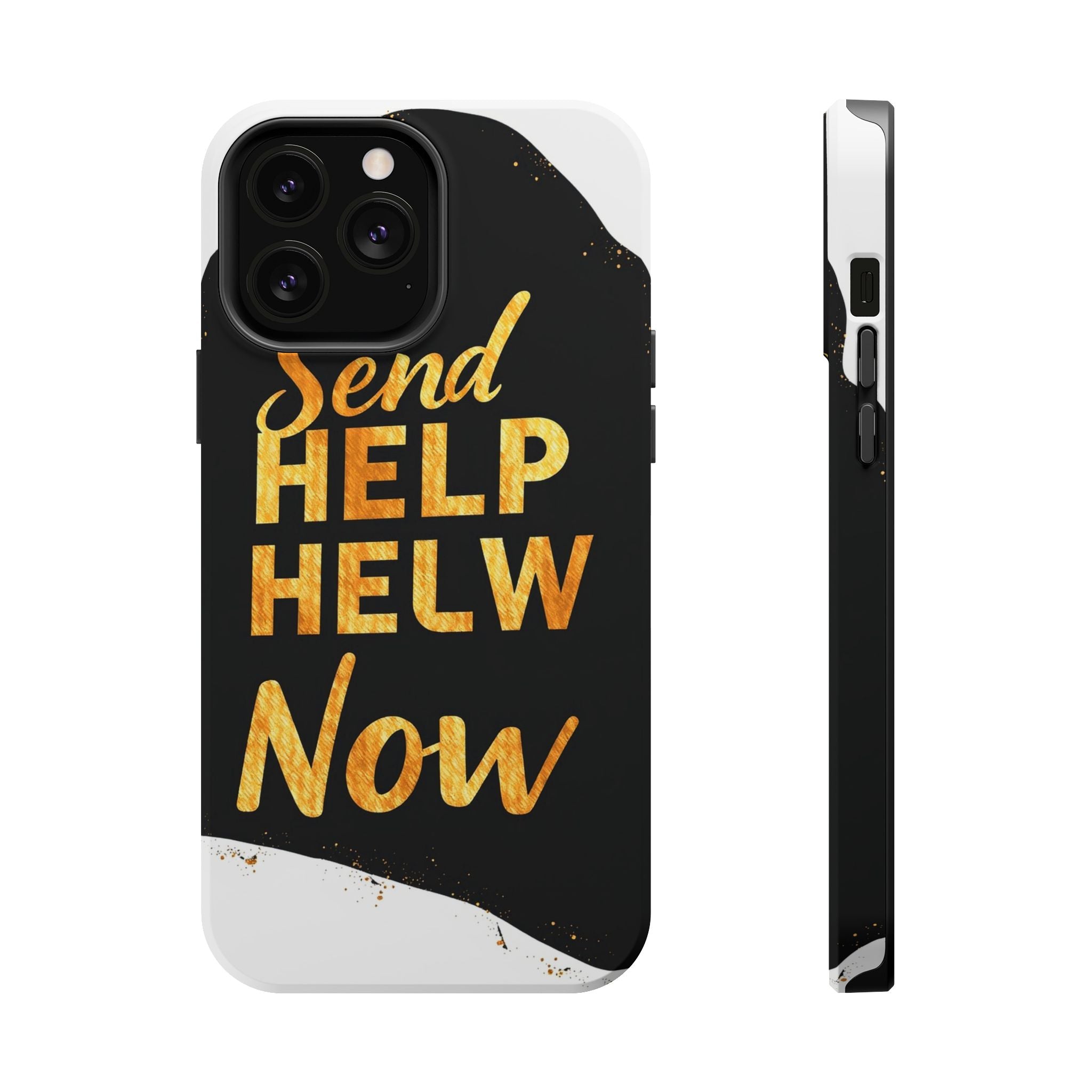 iPhone Send Help Now Enchanted Art Bold Modern Everyday Snap Case · iPhone Case