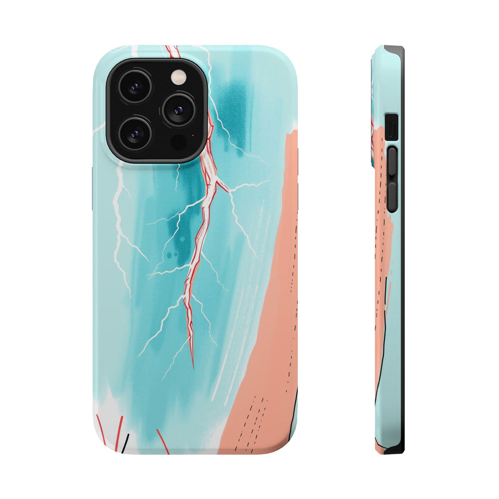 iPhone Teal And Coral Prairie Lightning Slim Everyday iPhone Designer · iPhone C