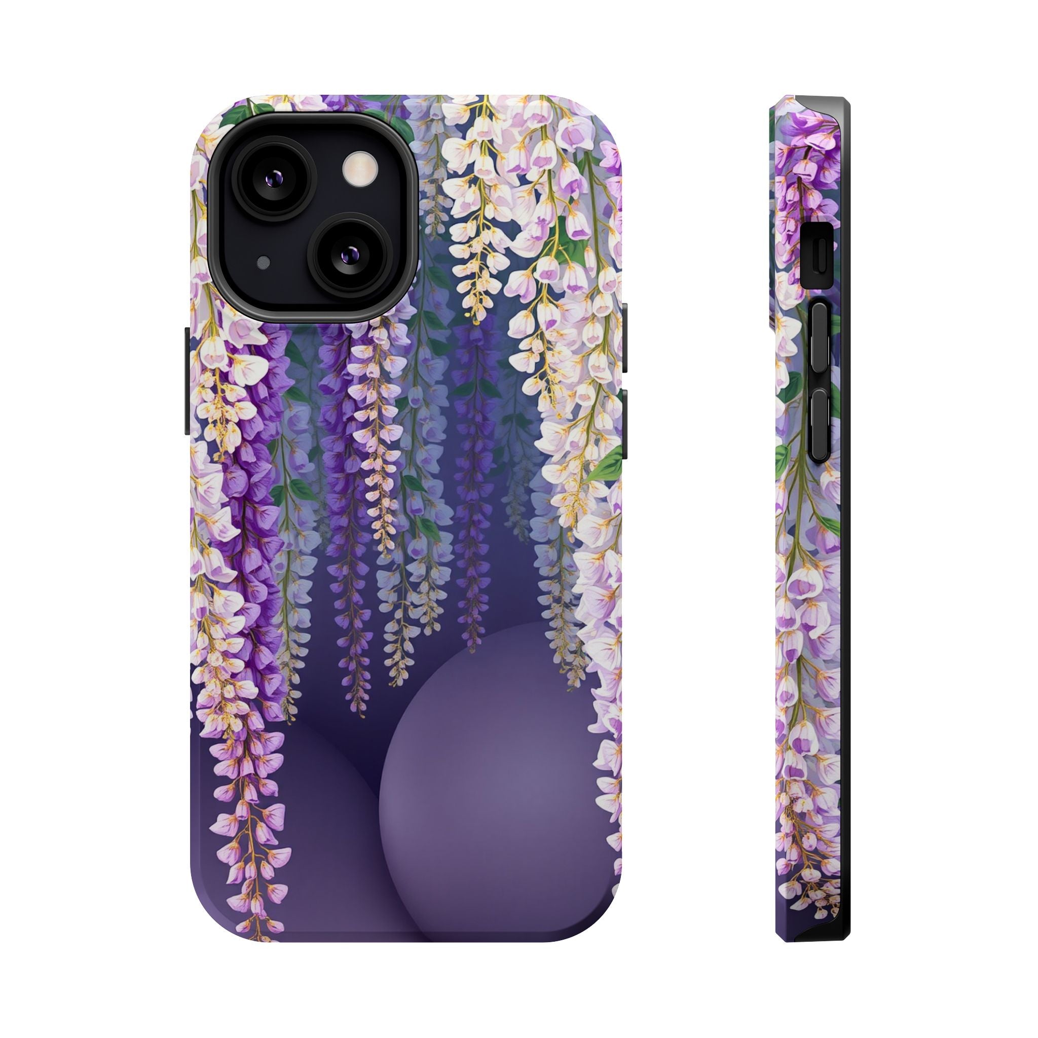 iPhone Mint And Blush Wisteria Cascade Slim Everyday Designer Case · iPhone Case