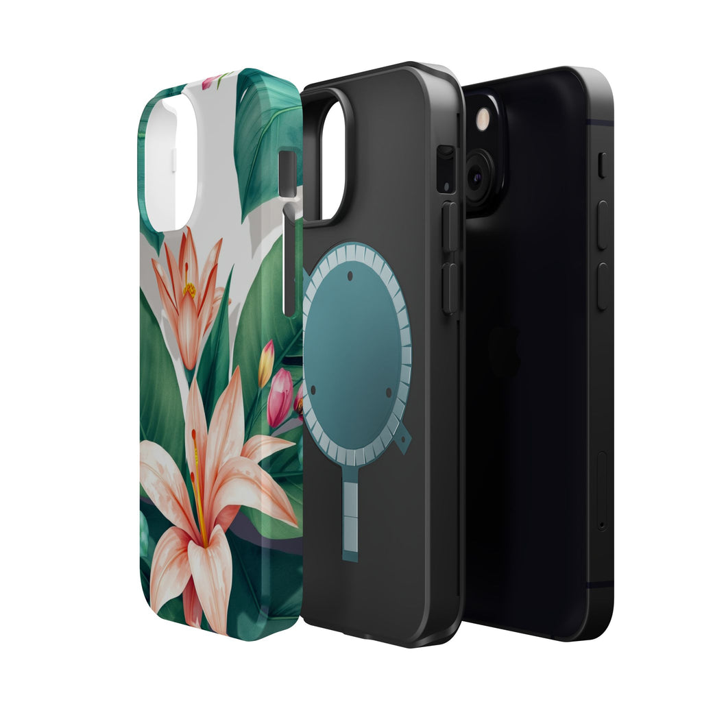 iPhone Tropical Bloom Sage And Ivory Slim Snap Case Gal · iPhone Case