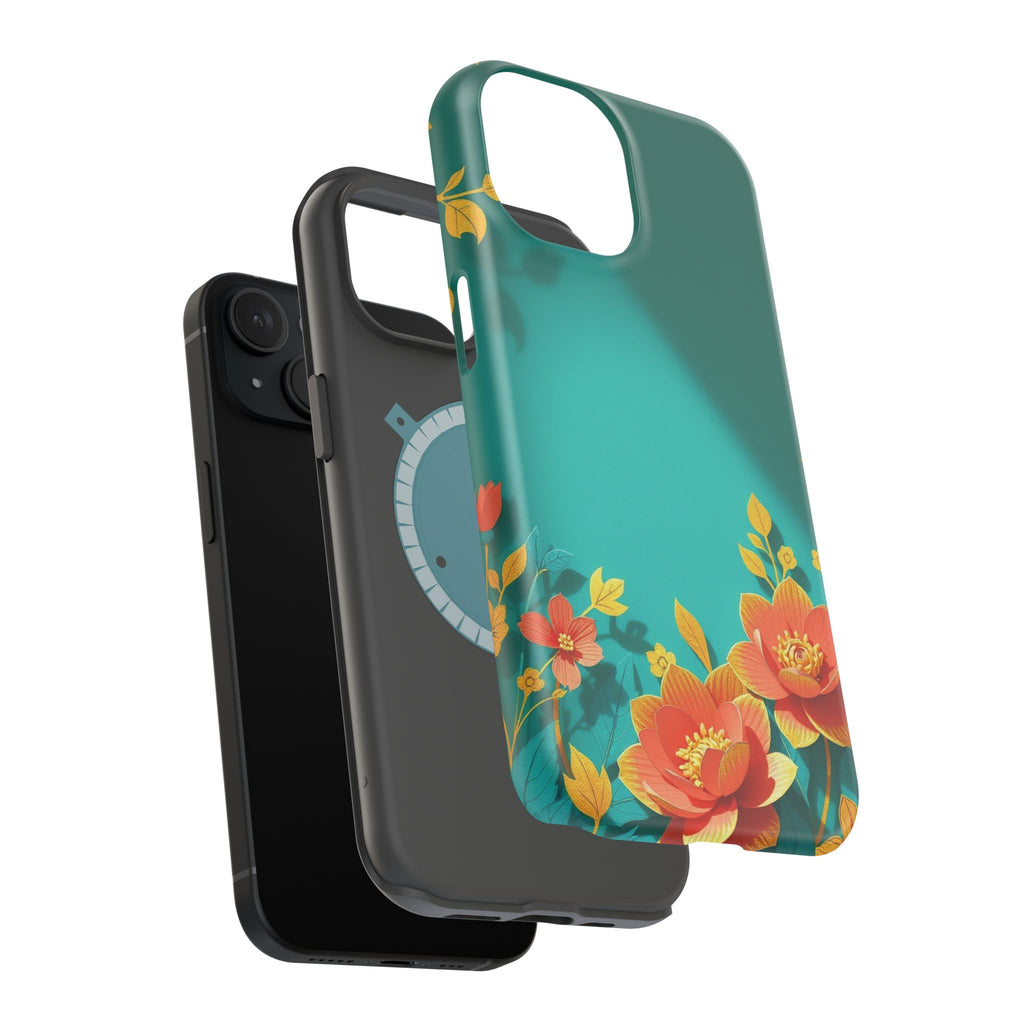 iPhone Floral Gold Foil Paper Cut Art Slim Everyday Designer Case · iPhone Case