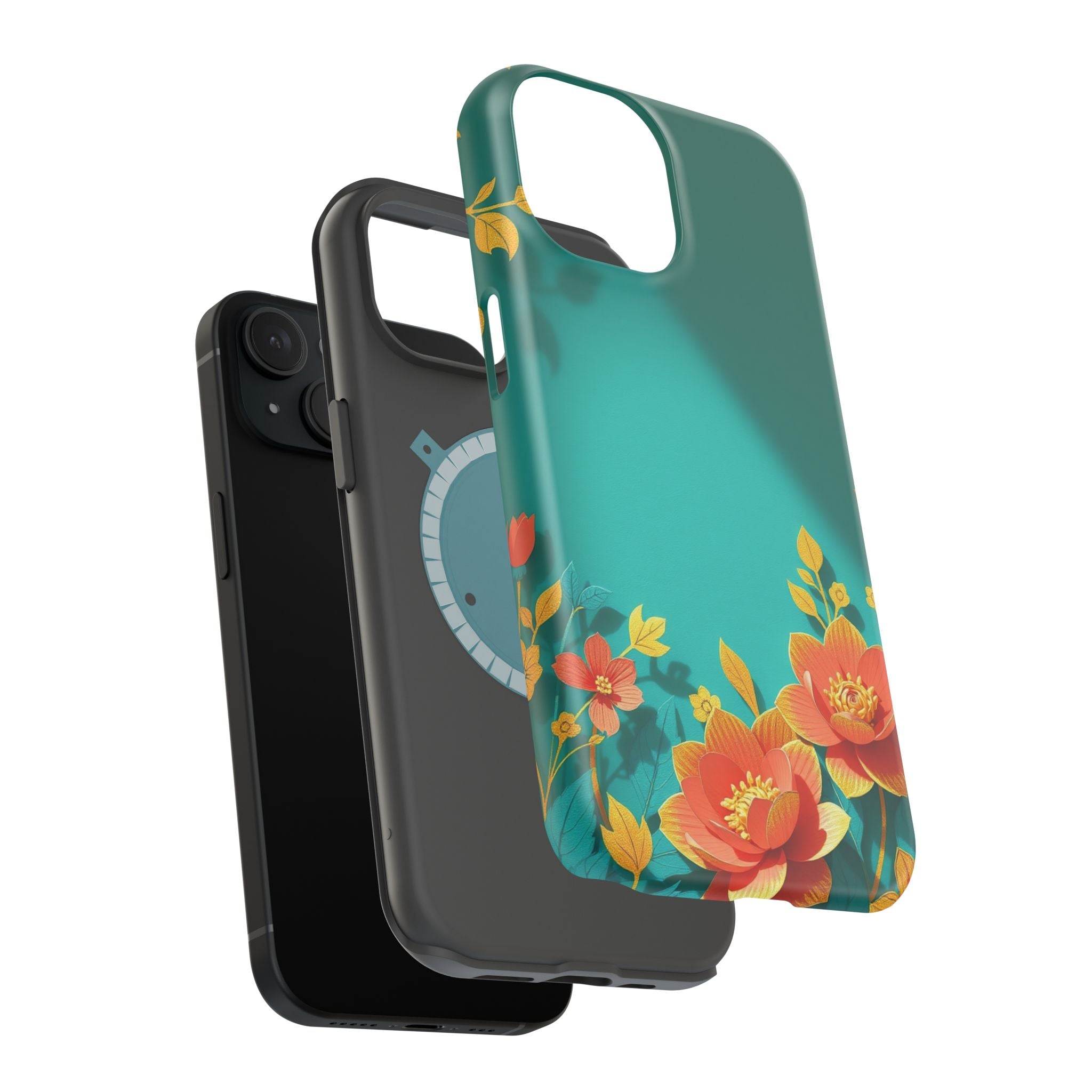 iPhone Floral Gold Foil Paper Cut Art Slim Everyday Designer Case · iPhone Case
