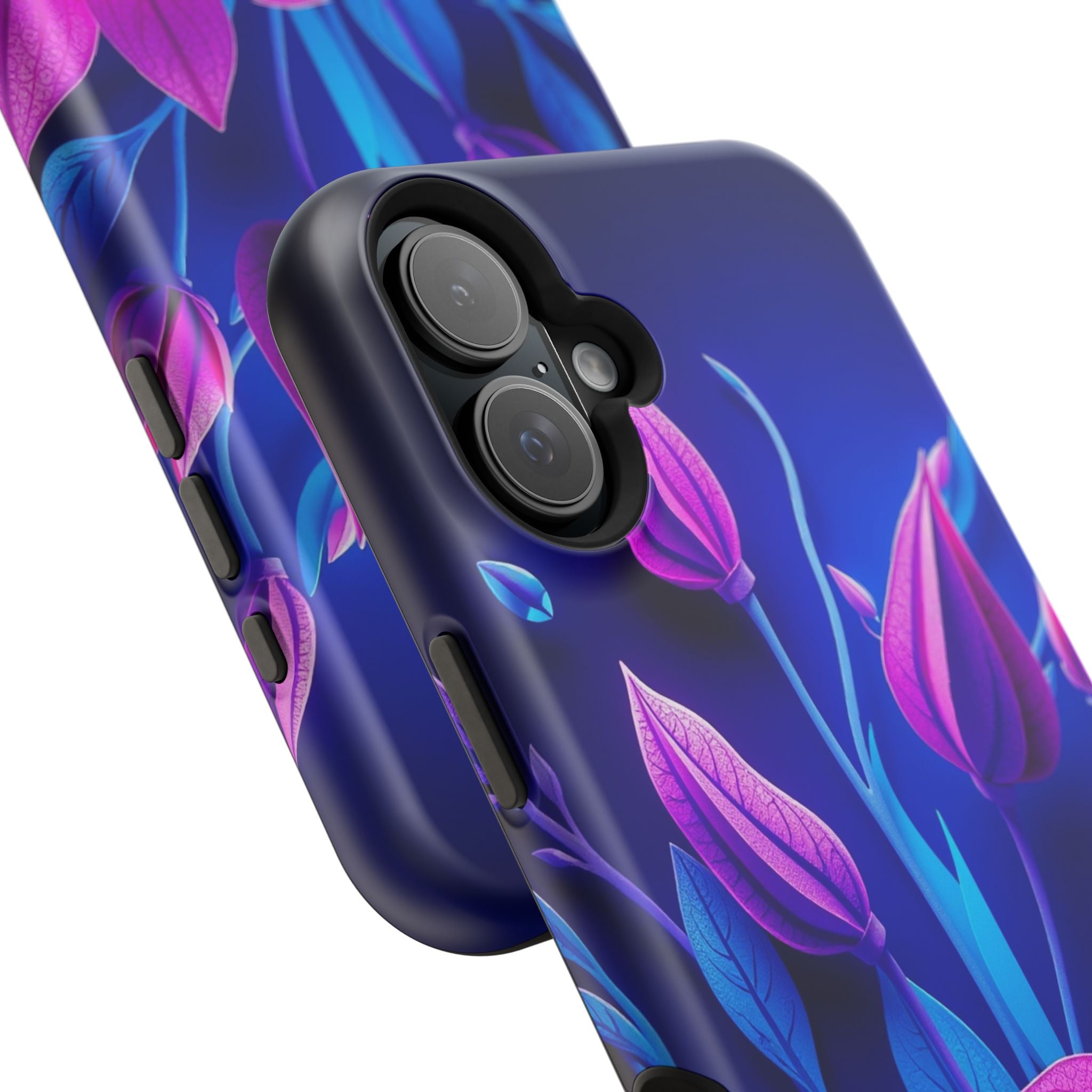 iPhone Neon Floral Paper Cut Art Bold Modern Everyday Snap Case · iPhone Case