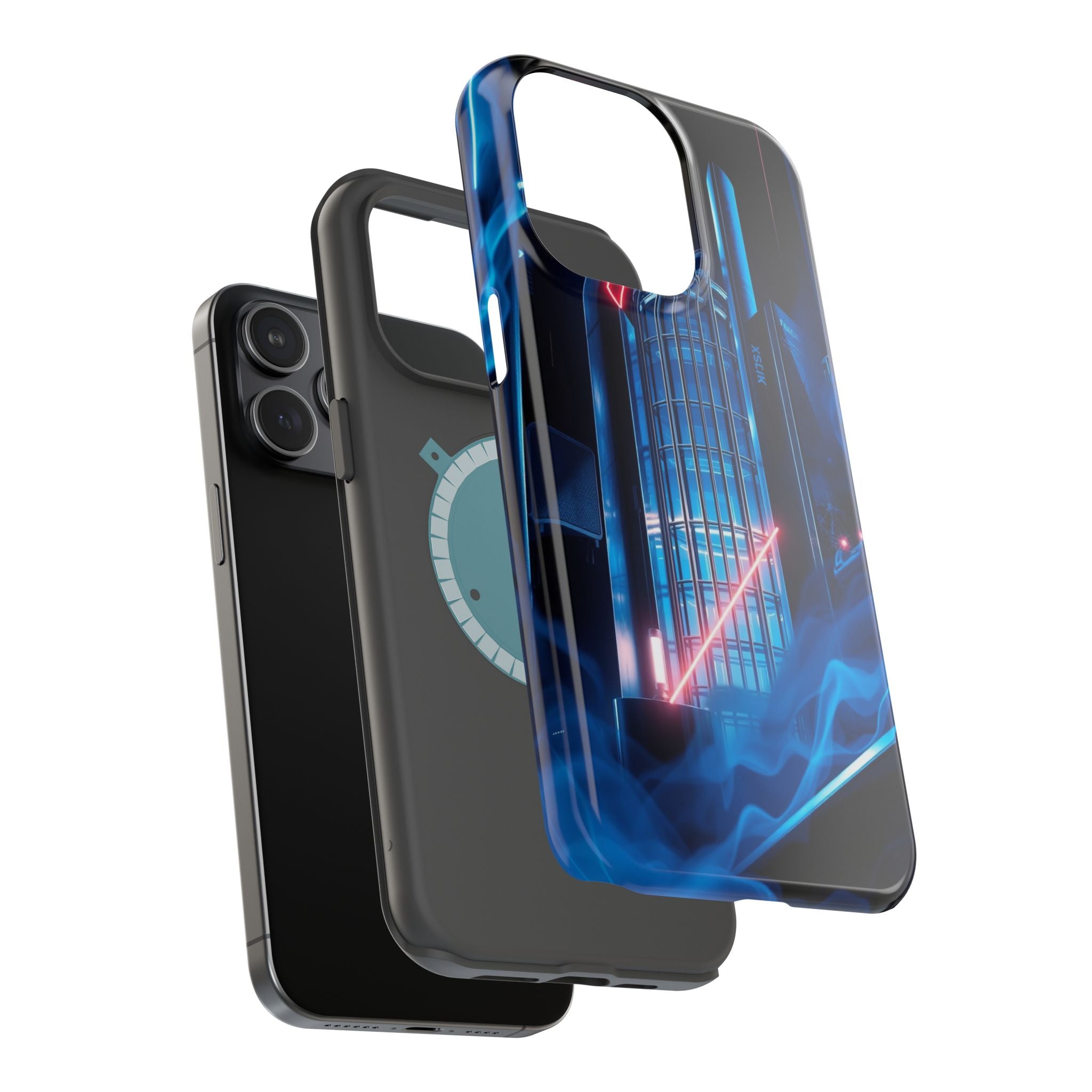 iPhone Midnight Blue And Silver Bauhaus Composition Slim Snap Case · iPhone Case