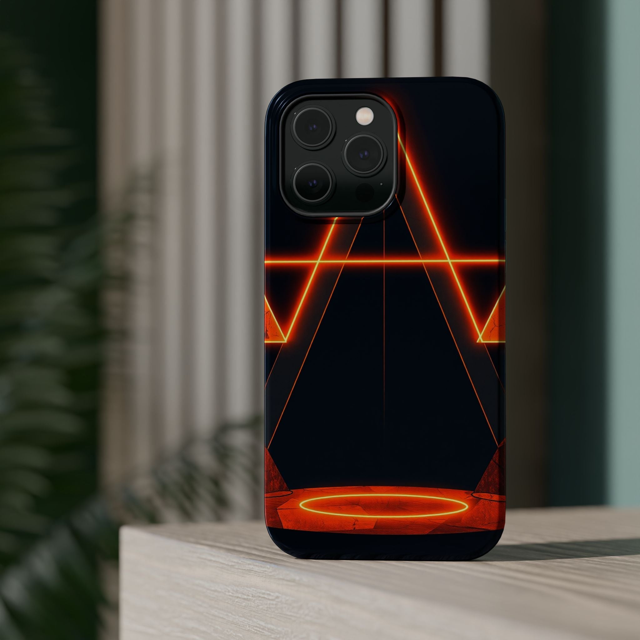 iPhone Vibrant Neon Geometry Design Slim Everyday Designer Case · iPhone Case