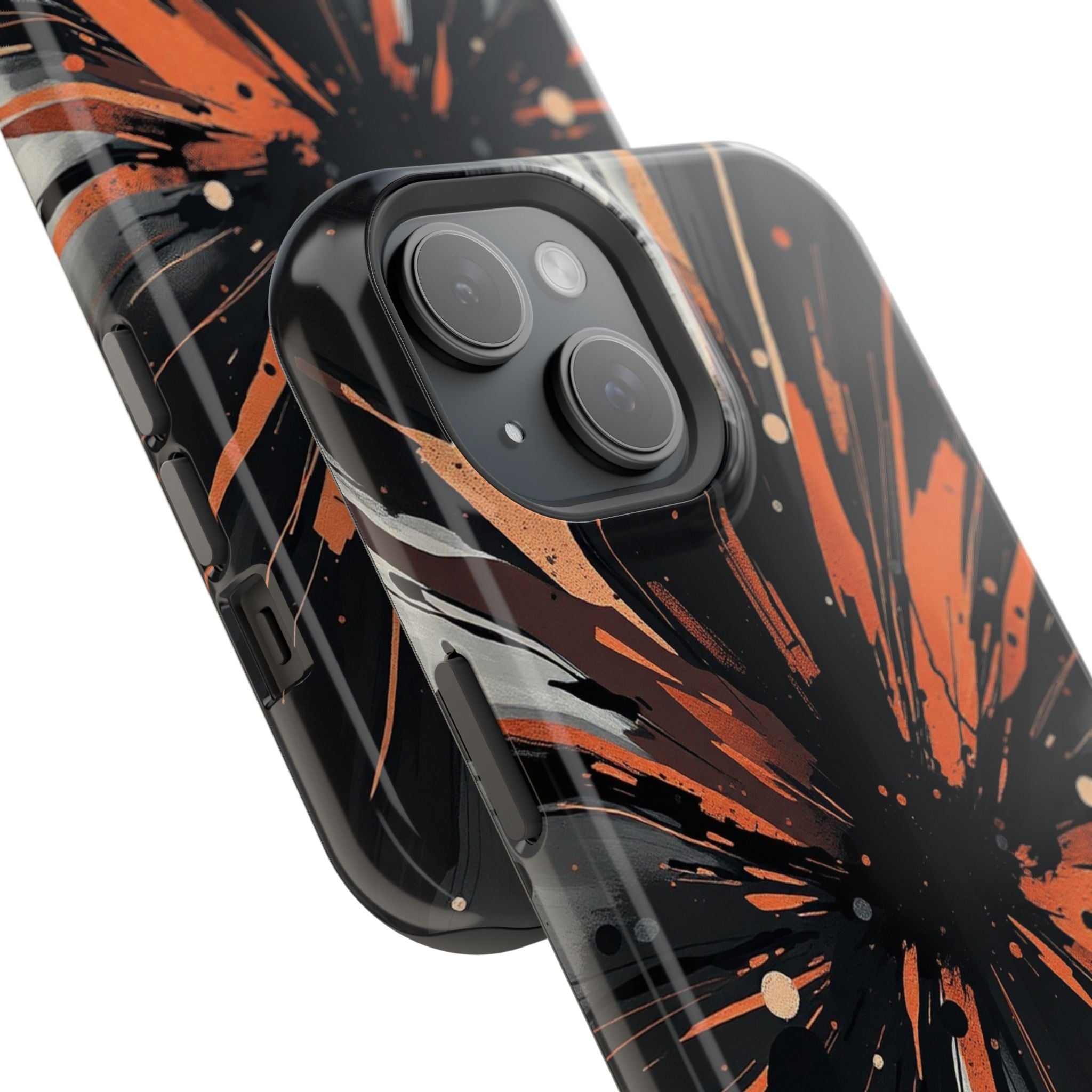 iPhone Charcoal And Copper Abstract Expressionist iPhone Burst Slim · iPhone Cas