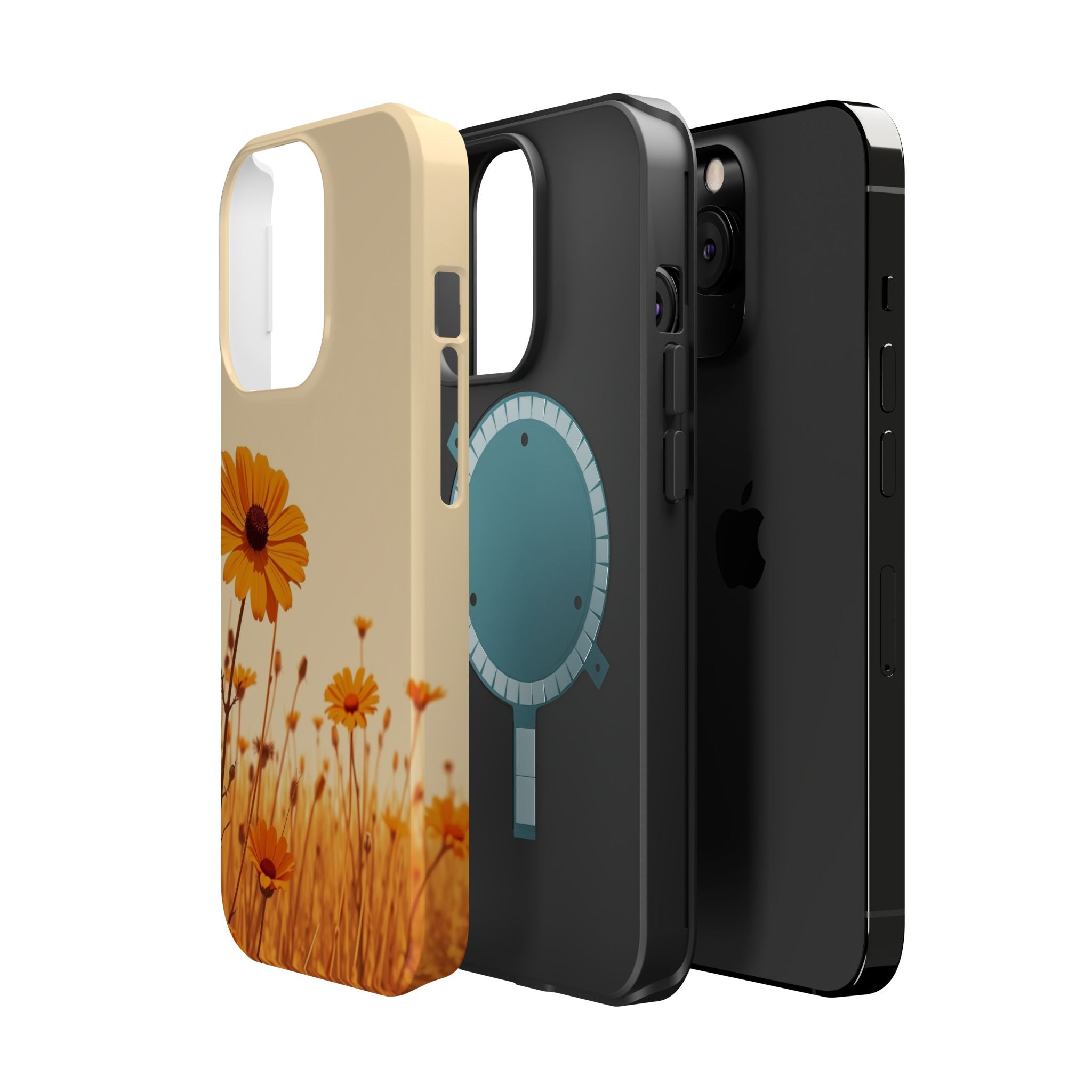 iPhone Wildflower Field Minimalist Line Art Slim Everyday Designer Case · iPhone