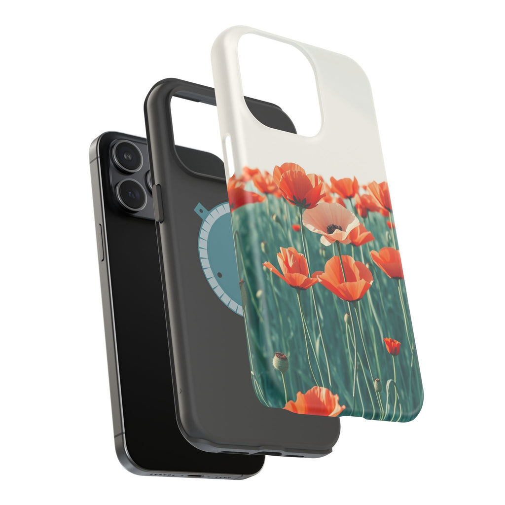 iPhone Mint And Blush Poppy Field 10 Slim Everyday Designer Case · iPhone Case