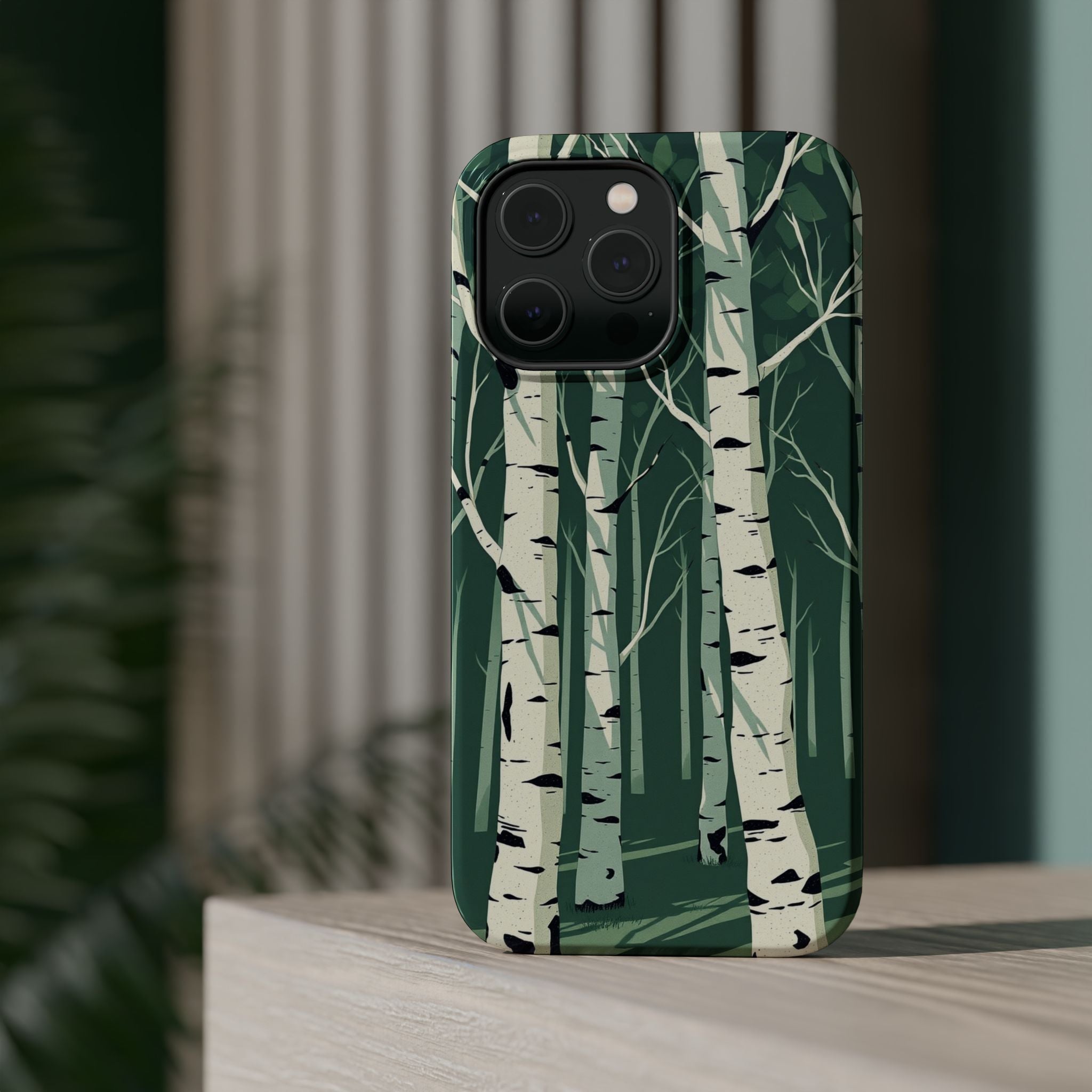 iPhone Birch Grove Abstract Geometric Slim Everyday Designer Case · iPhone Case