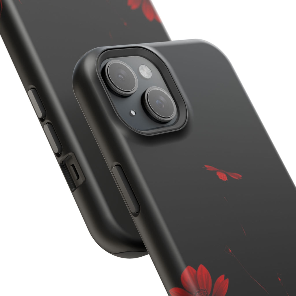 iPhone Black And Crimson Desert Flower Slim Everyday Designer Case · iPhone Case