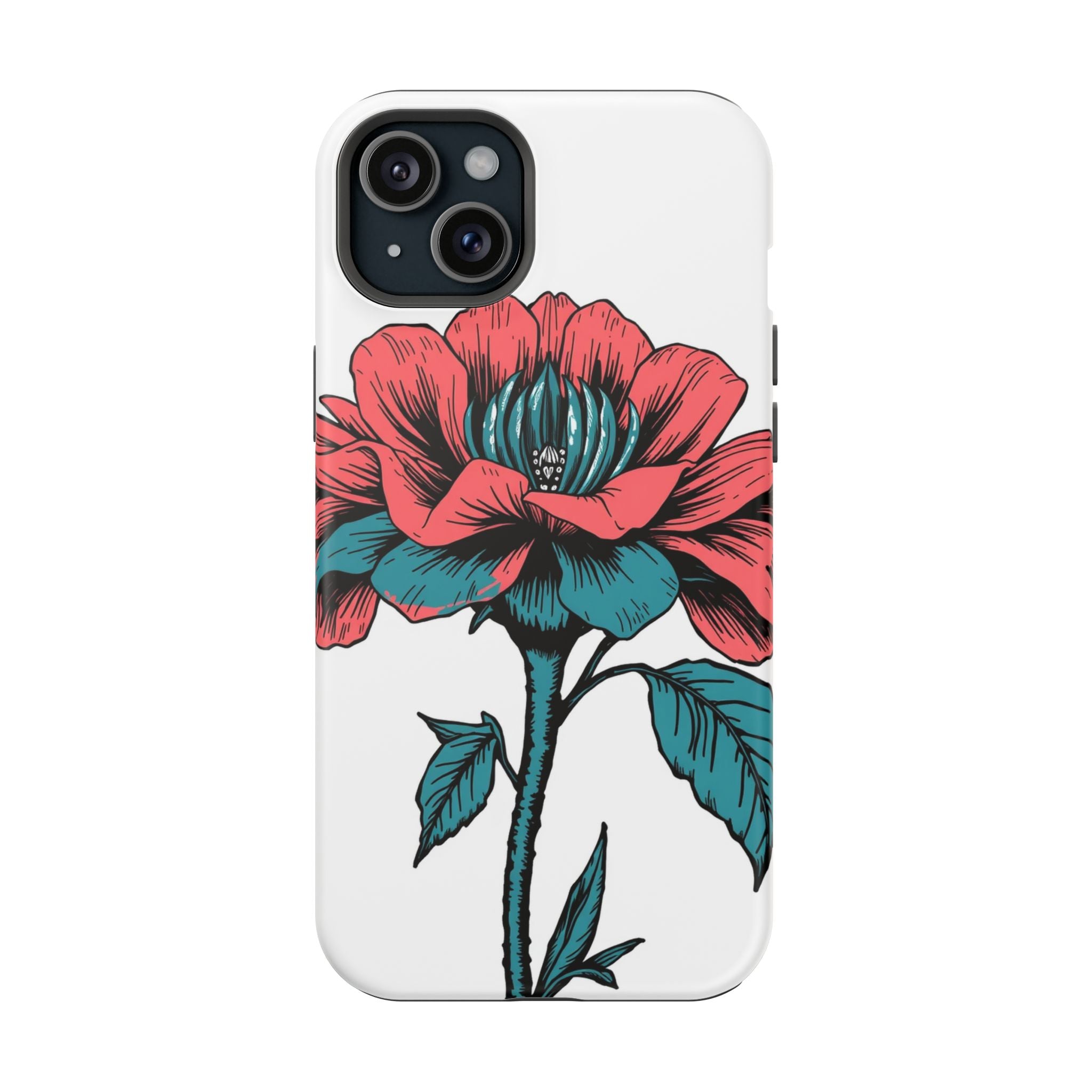 iPhone Garden Party Bloom Dark Gothic Ink Slim Snap Case · iPhone Case