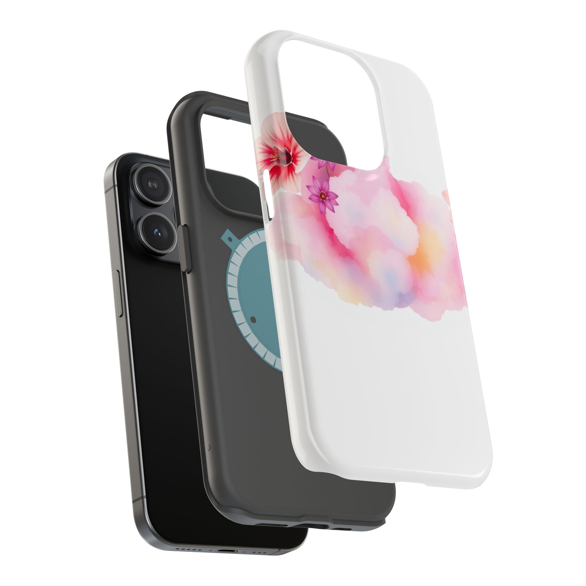 iPhone Pastel Floral Cloud Vibrant Watercolor Carry Case Slim Snap Case · iPhone