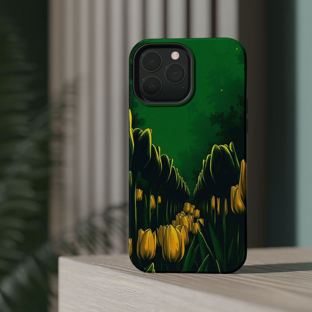 iPhone Tulip Row Emerald Green And Gold Slim Snap Case · iPhone Case