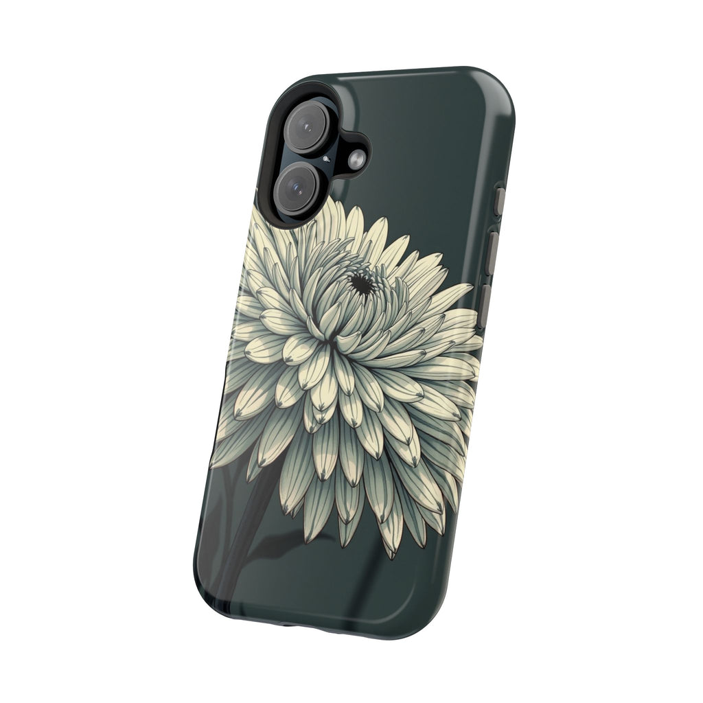 iPhone Chrysanthemum Classic Dark Gothic Ink Carry Case Slim Snap Case · iPhone