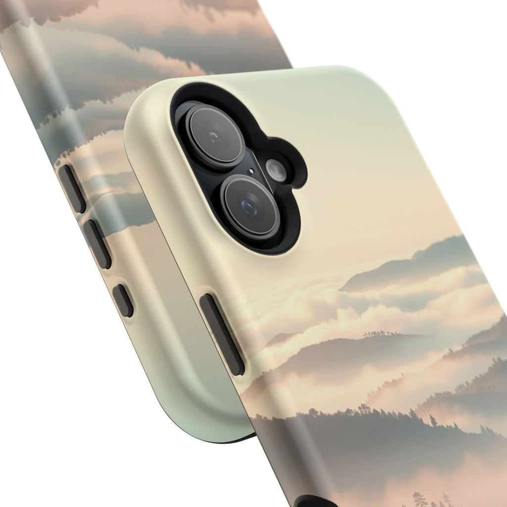 iPhone Mint And Blush Fog Rolling Over Hills Slim iPhone Everyday · iPhone Case