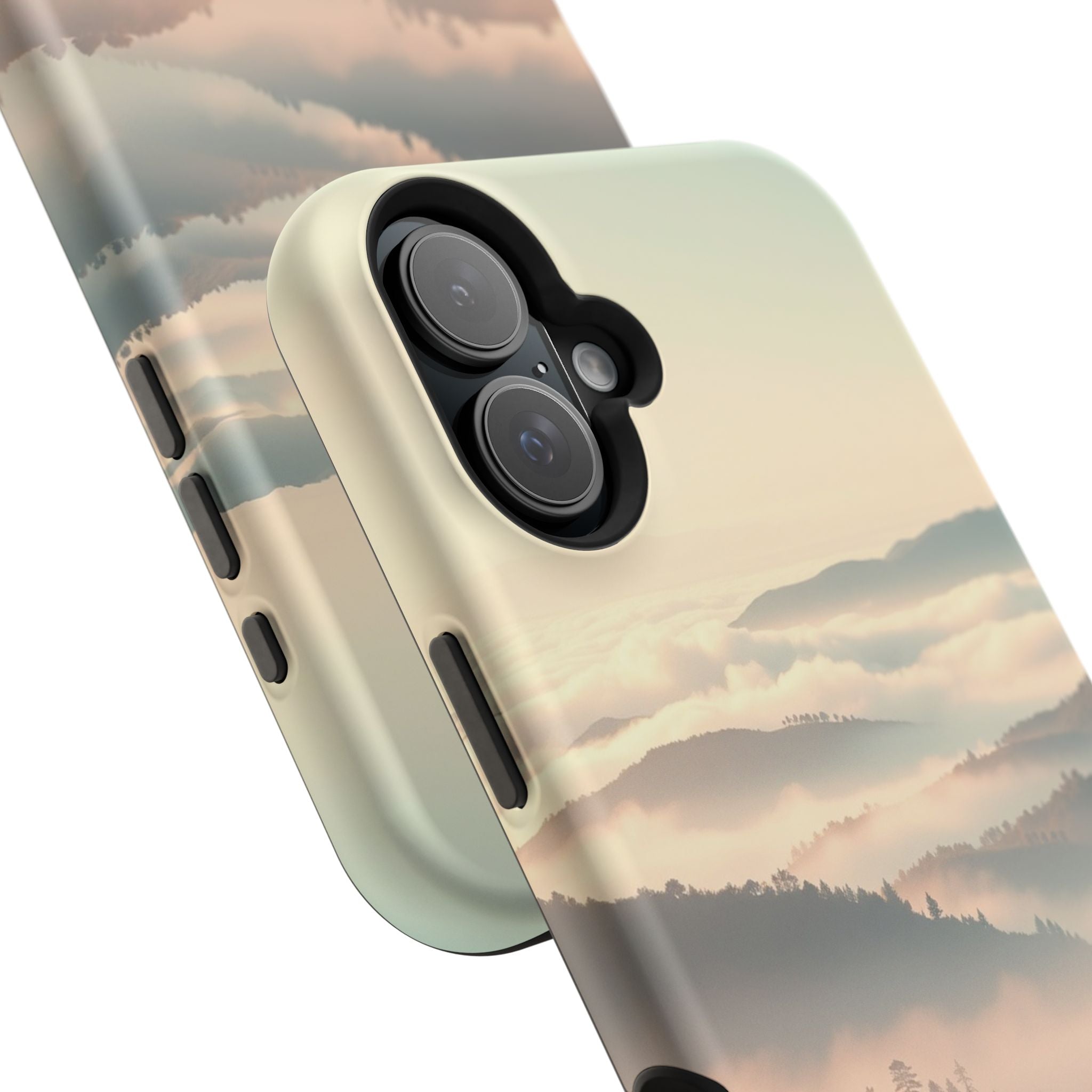 iPhone Mint And Blush Fog Rolling Over Hills Slim iPhone Everyday · iPhone Case