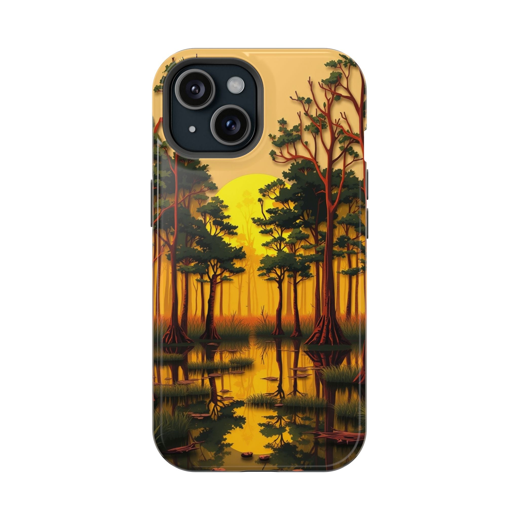 iPhone Earthy Cypress Swamp Design Bold Modern Everyday Snap Case · iPhone Case