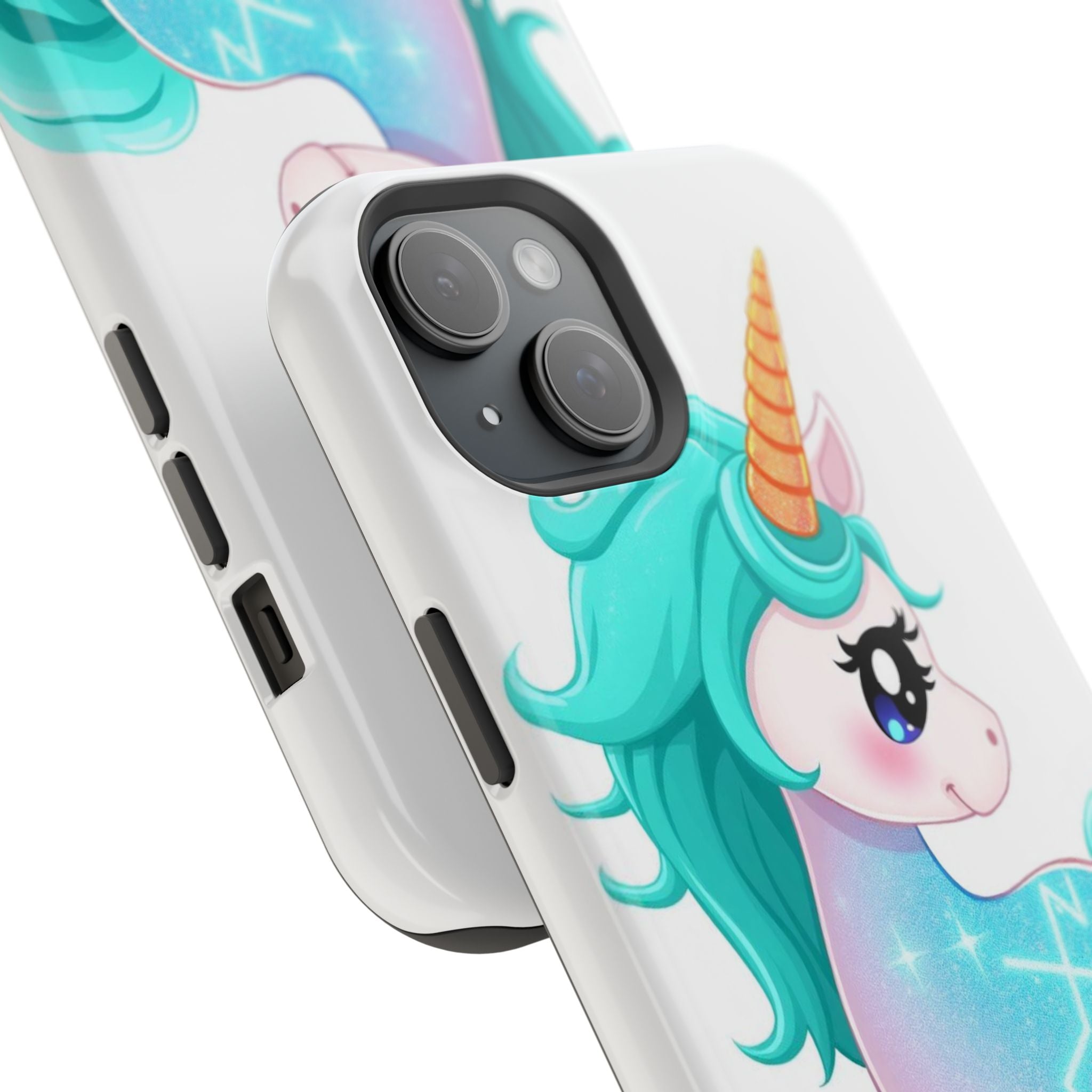 iPhone Turquoise Sparkle Unicorn Kids Fun iPhone Phone Case Gift · iPhone Case