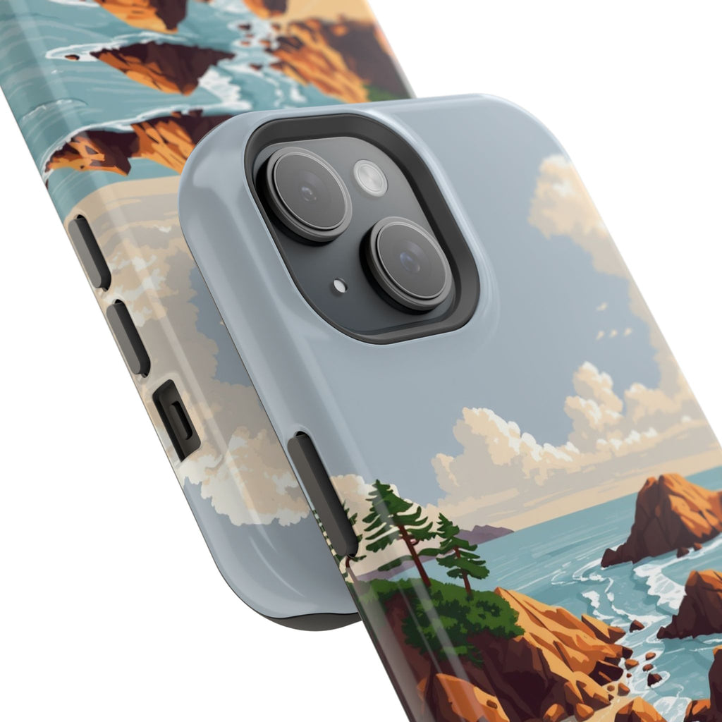 iPhone Mustard And Rust Pebble Beach Slim Everyday Designer Case · iPhone Case