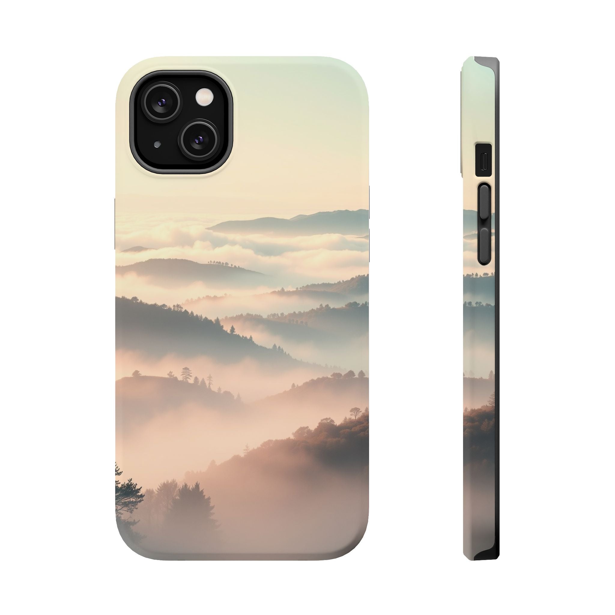 iPhone Mint And Blush Fog Rolling Over Hills Slim iPhone Everyday · iPhone Case
