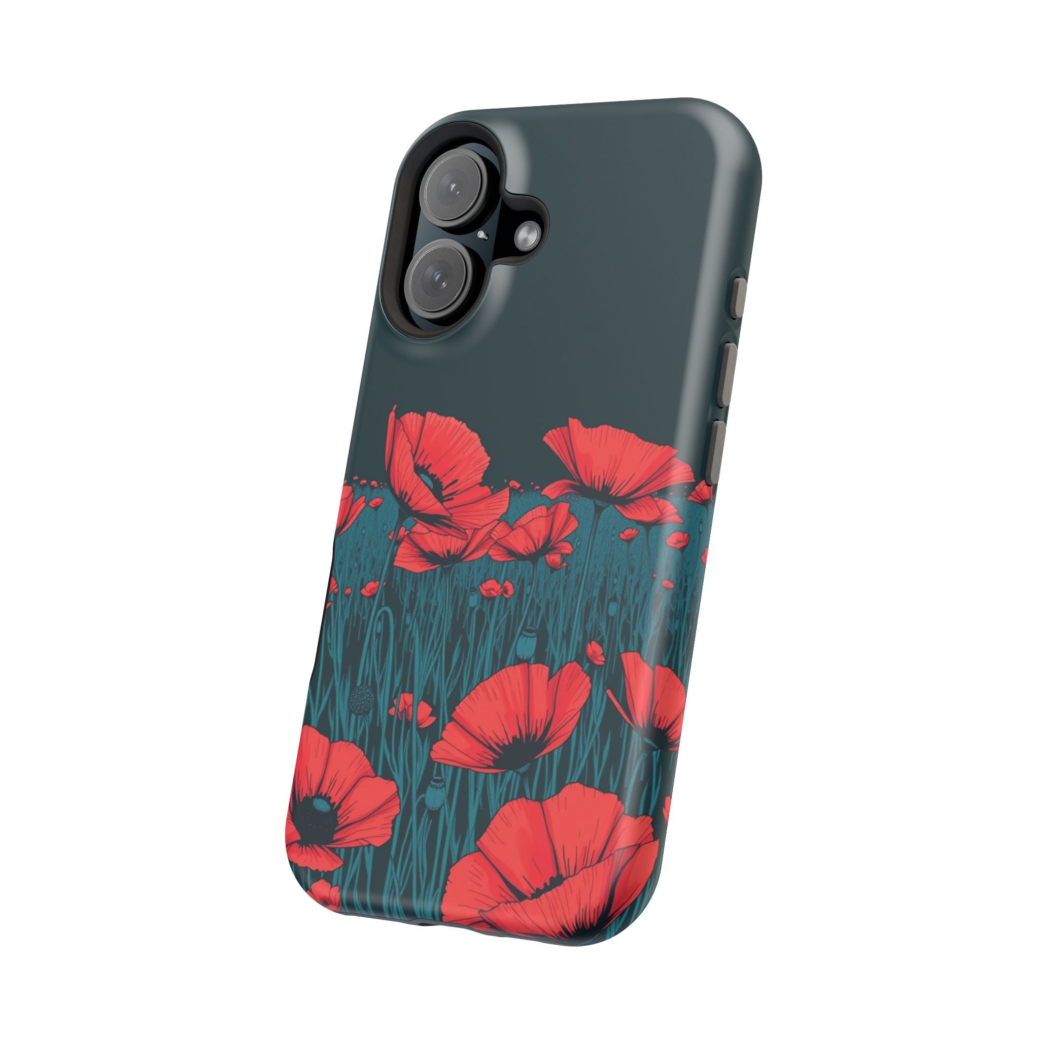 iPhone Poppy Field Dark Gothic Ink Clean Minimal Snap Cas Slim Snap Case · iPhon