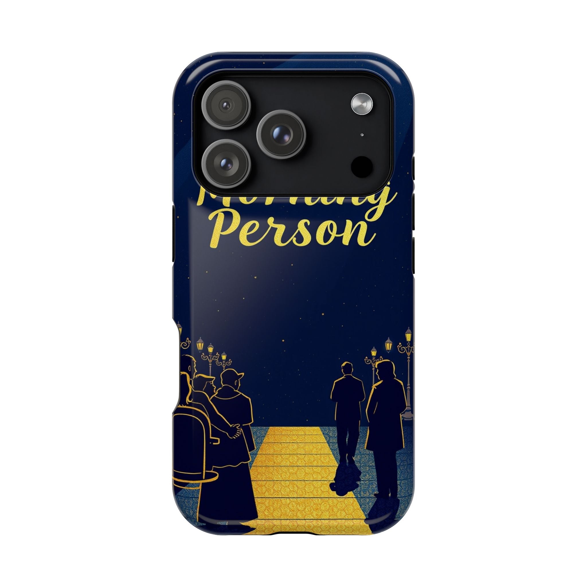 iPhone Midnight Blue And Silver Not a Morning Person Slim Snap Case · iPhone Cas