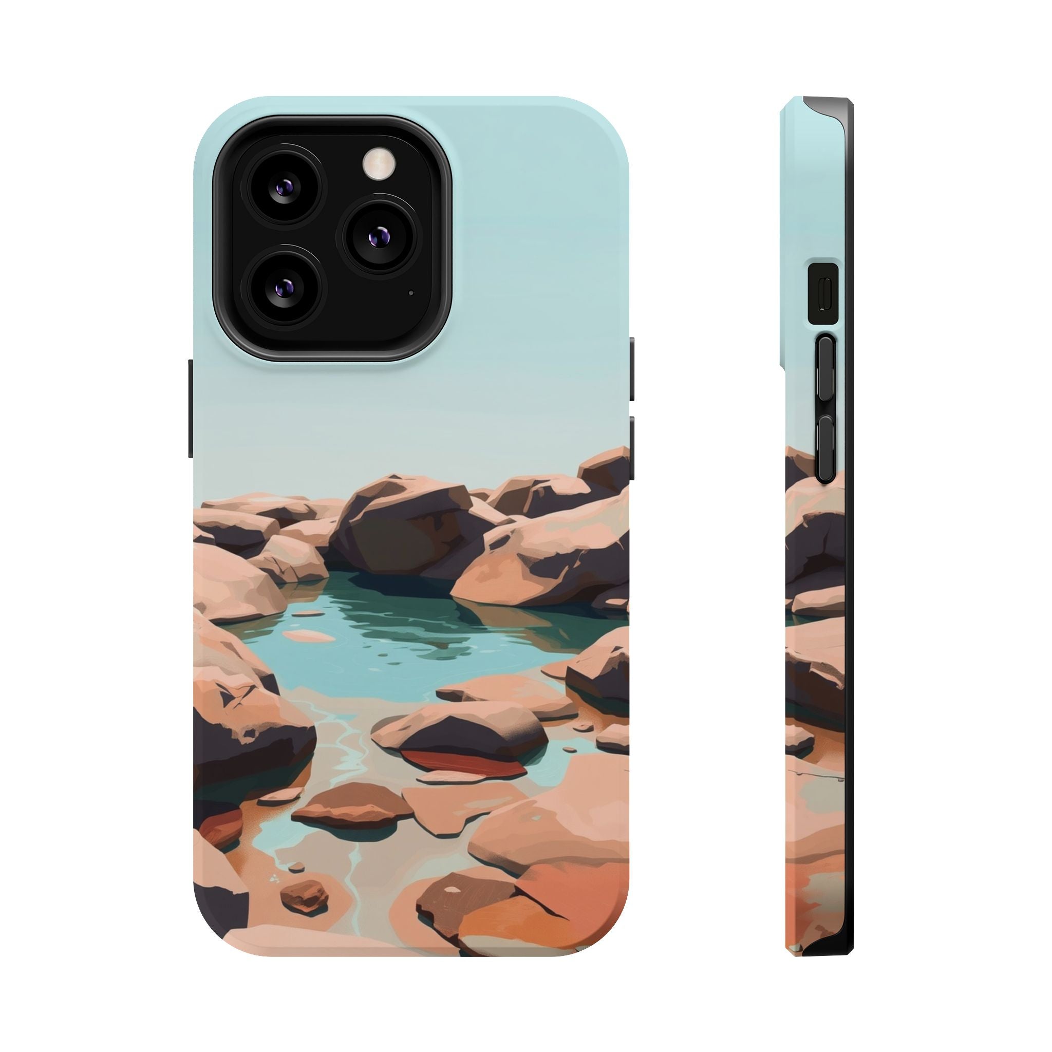 iPhone Tidal Pool Oil Painting Impressionist Slim iPhone Everyday · iPhone Case