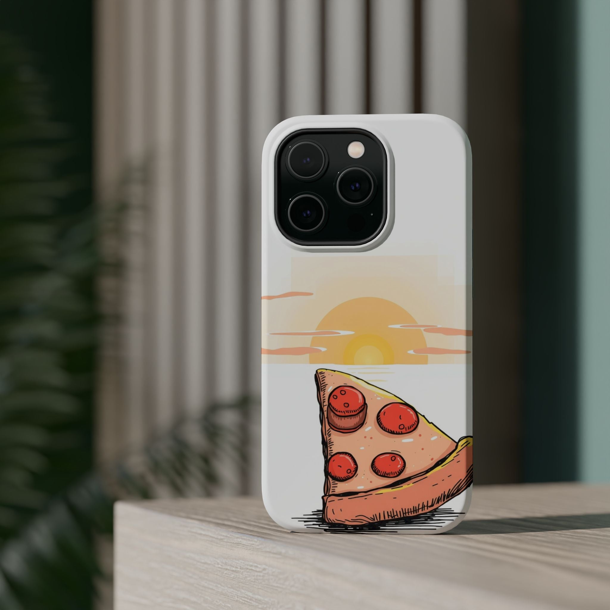 iPhone Earthy Pizza Slice Sunset Design Slim Everyday Designer Case · iPhone Cas