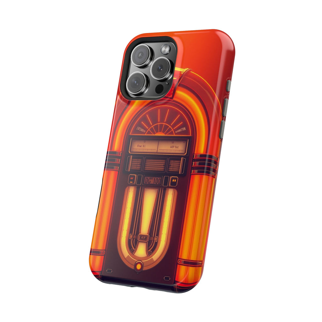 iPhone Jukebox Glow Neon Cyberpunk Bold Modern Everyday Snap Case · iPhone Case