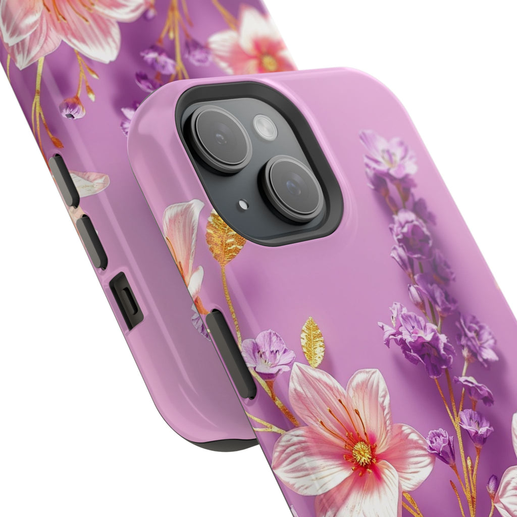 iPhone Radiant Floral Gold Foil Design Slim Everyday Designer Case · iPhone Case