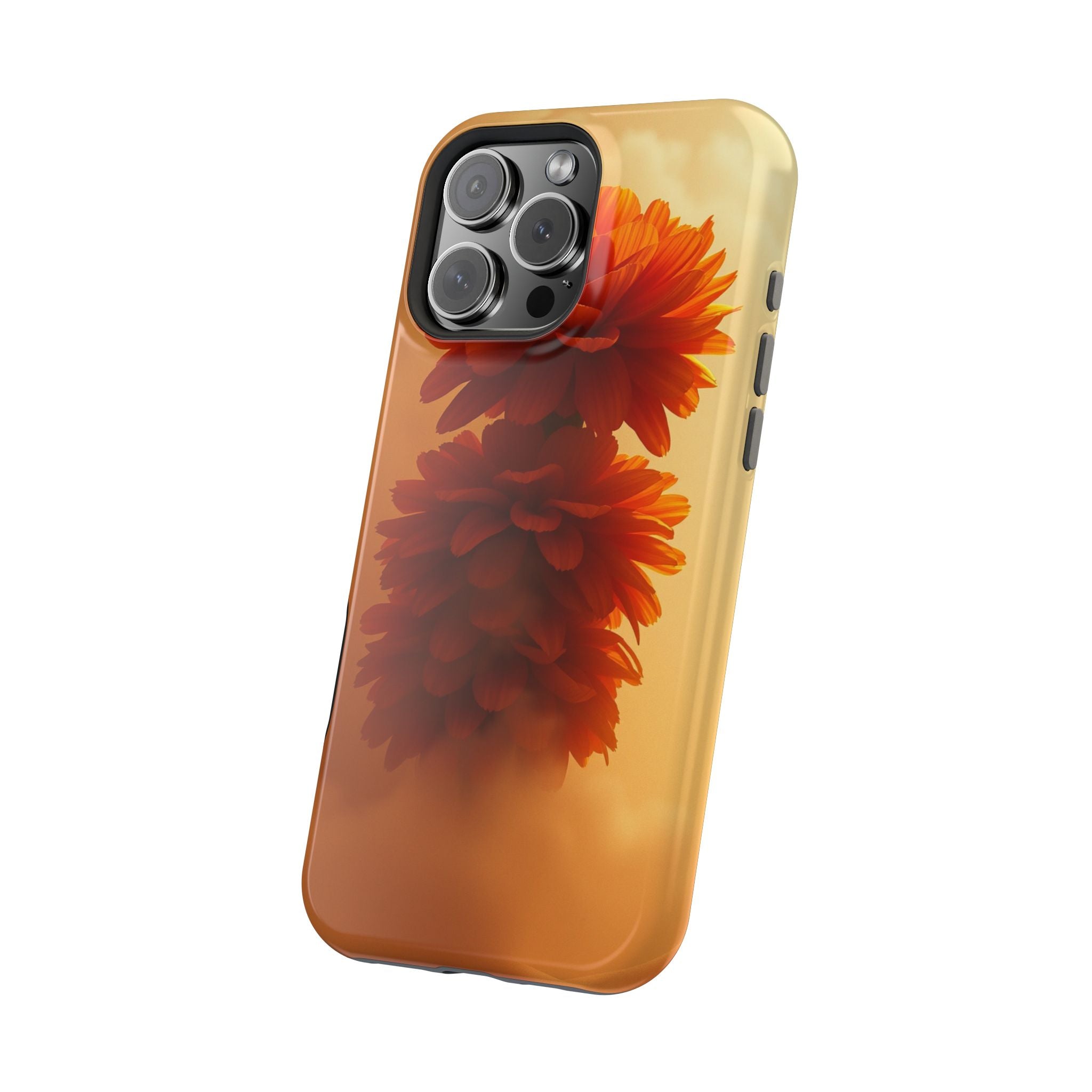 iPhone Ranunculus Stack 3D Digital Bold Modern Everyday Snap Case · iPhone Case