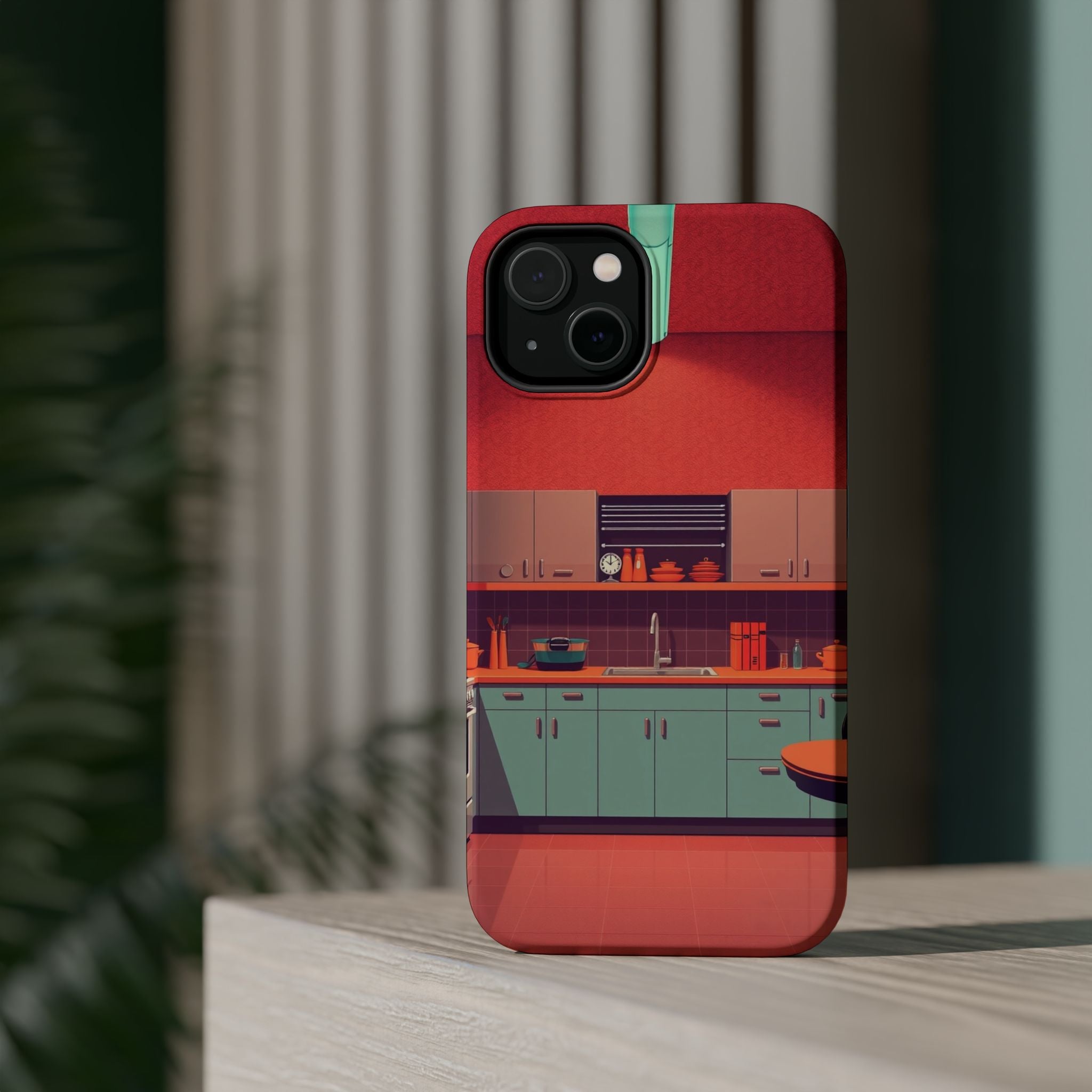 iPhone Earthy 1950s Kitchen Design Bold Modern Everyday Snap Case · iPhone Case