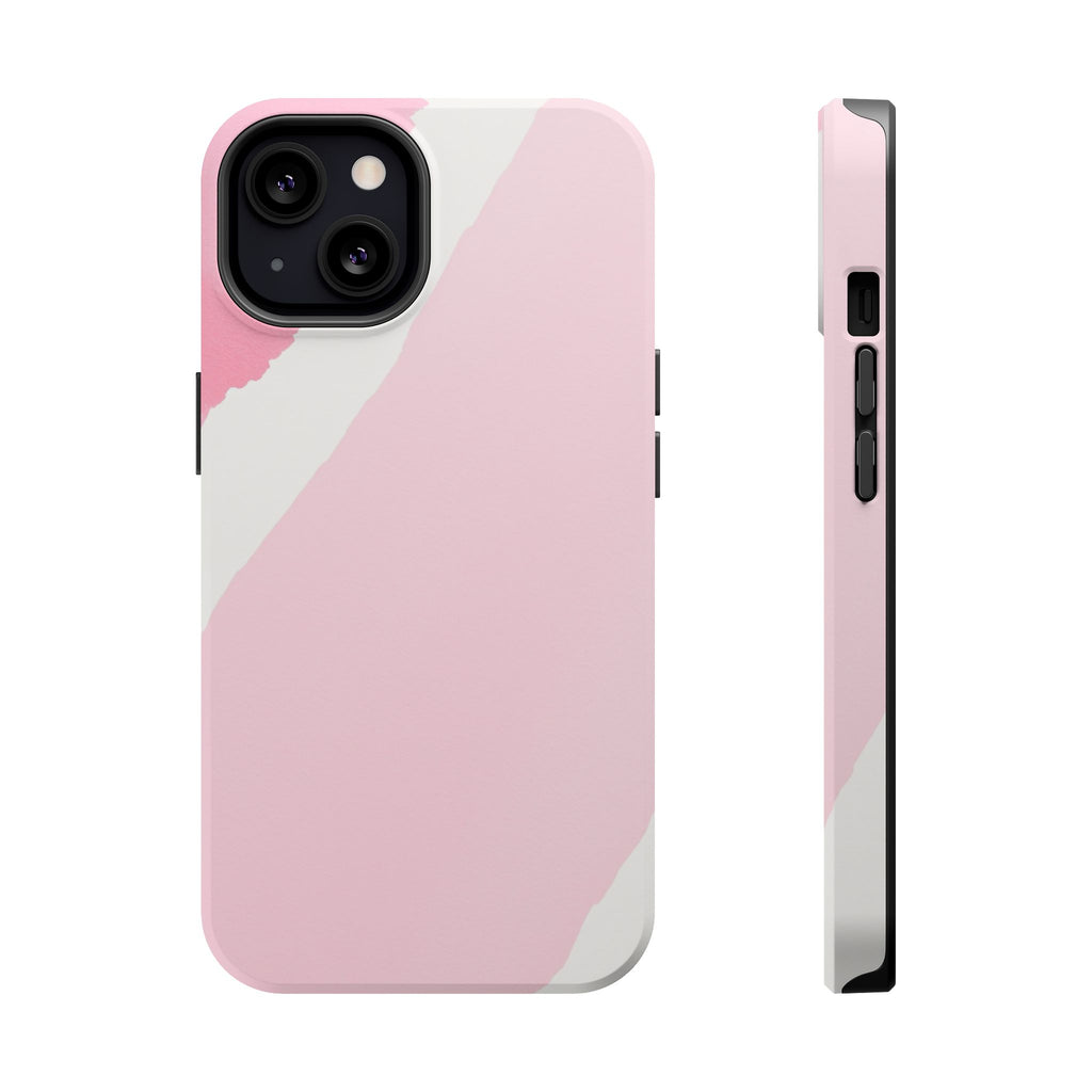 iPhone Rose Pink And Cream Calligraphic Stroke Soft iPhone Finish · iPhone Case
