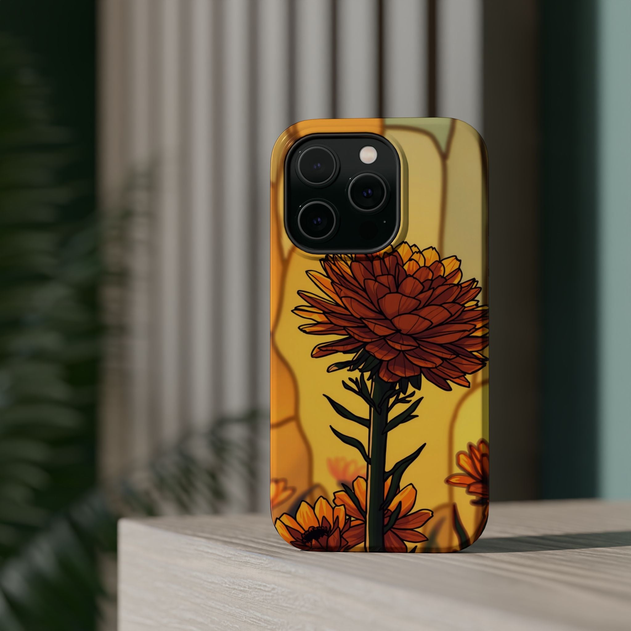 iPhone Sunset Amber And Peach Ranunculus Stack Soft iPhone Finish · iPhone Case