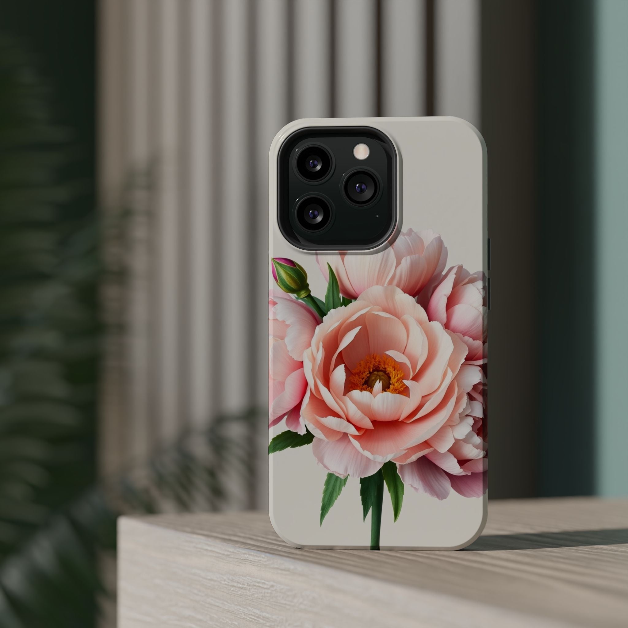 iPhone Serene Peony Bouquet Design Bold Modern Everyday Snap Case · iPhone Case