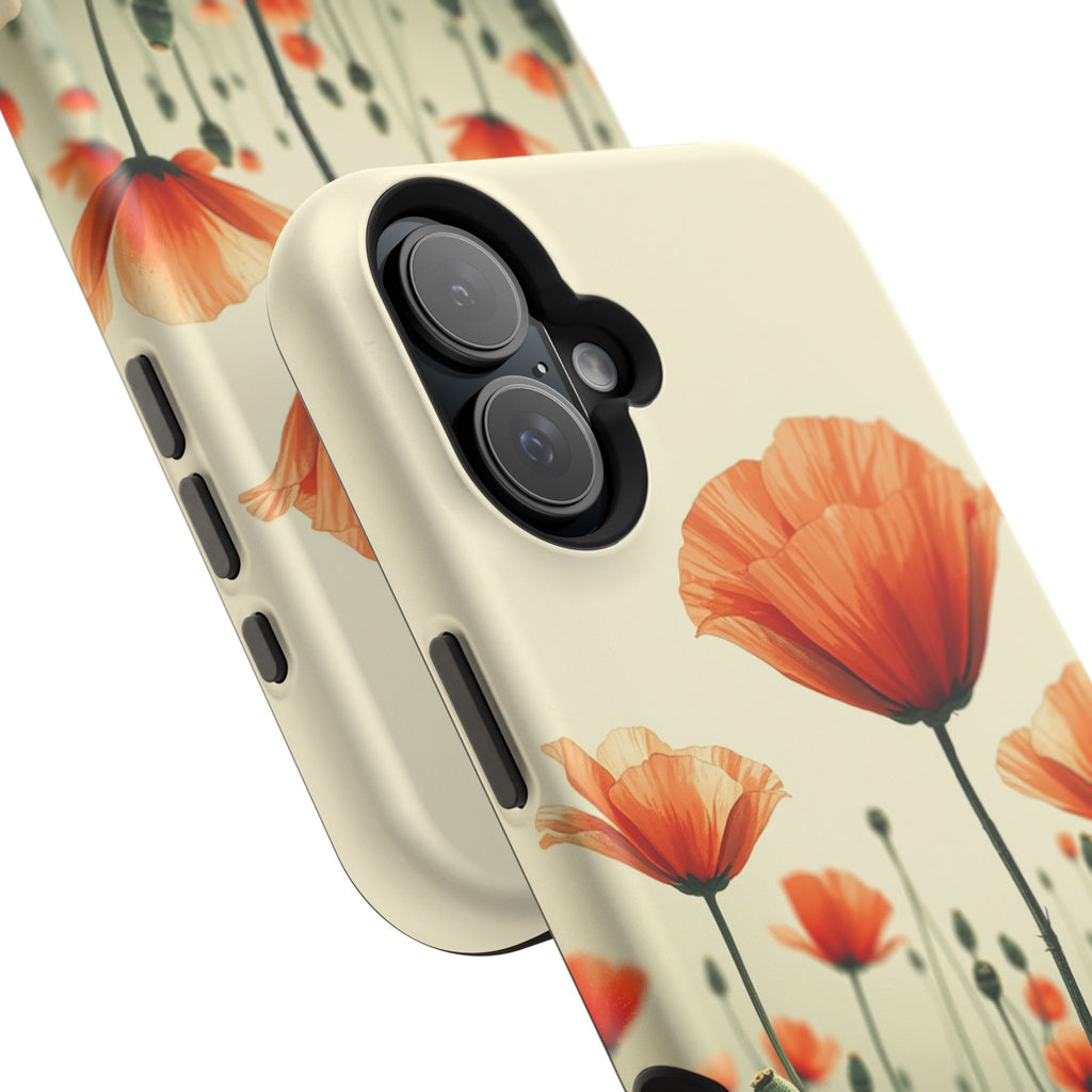 iPhone Sage And Ivory Poppy Field Bold Modern Everyday Snap Case · iPhone Case