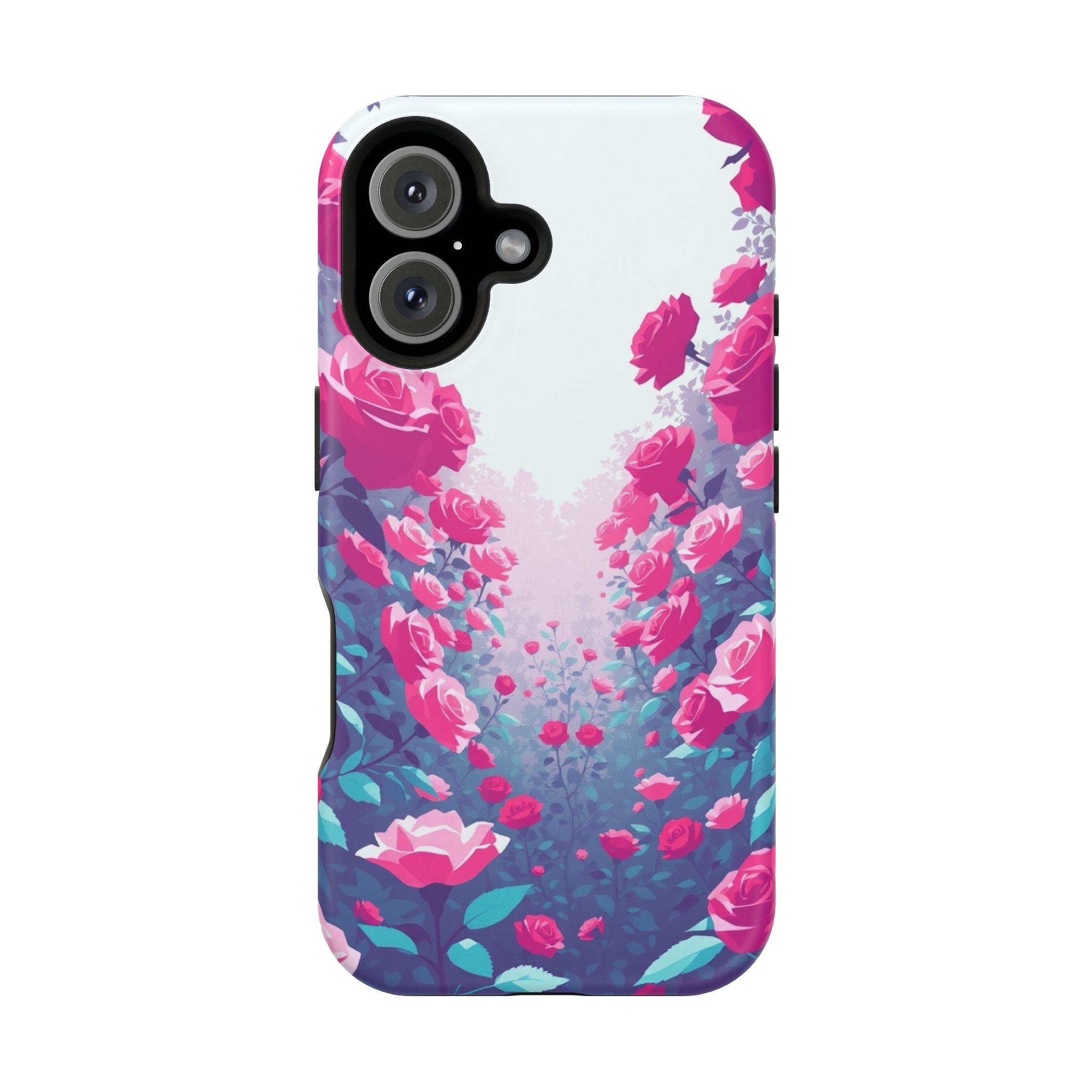 iPhone Cyan And Magenta Rose Garden Slim Everyday Designer Case · iPhone Case