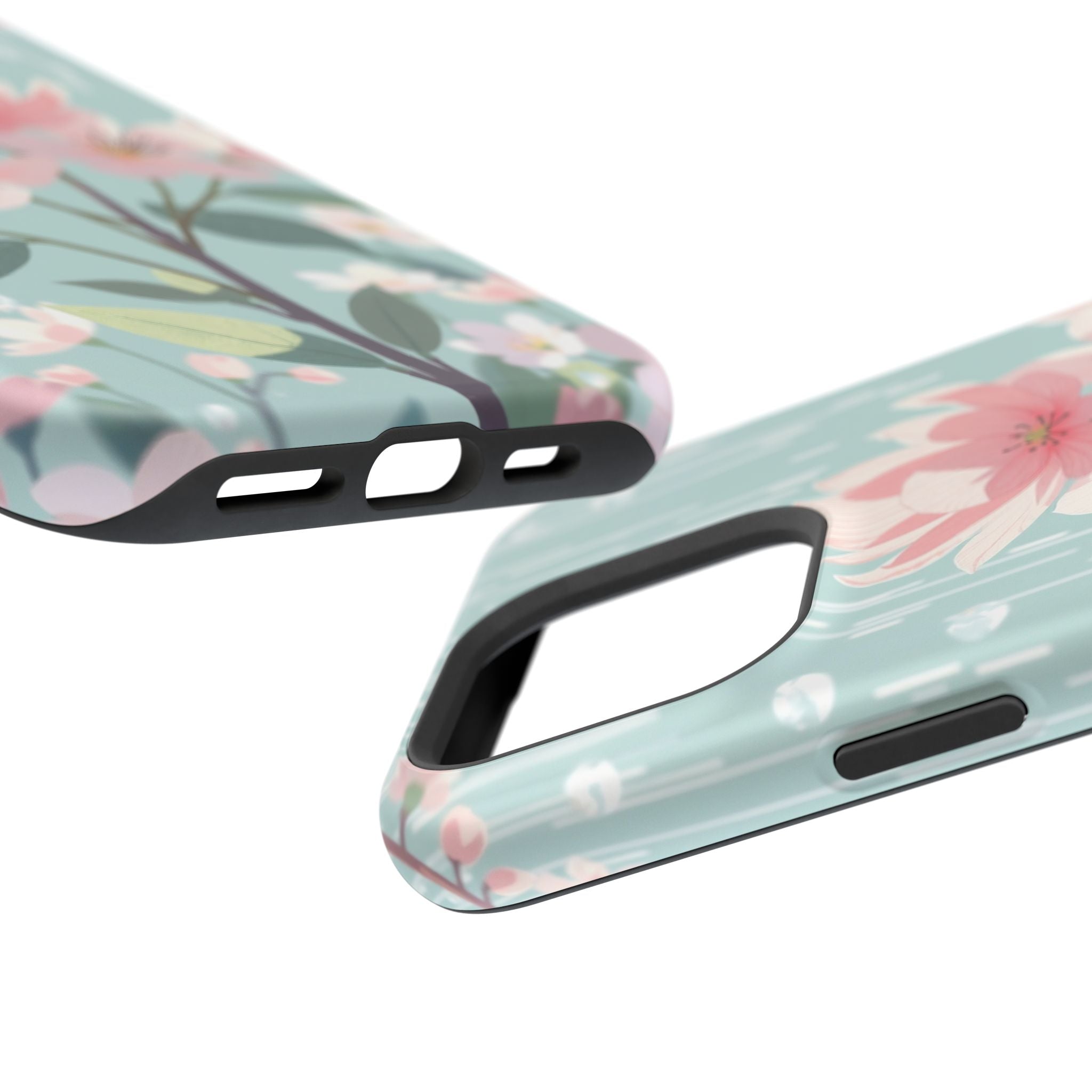 iPhone Mint And Blush Spring Shower Bloom Slim iPhone Everyday Designer · iPhone