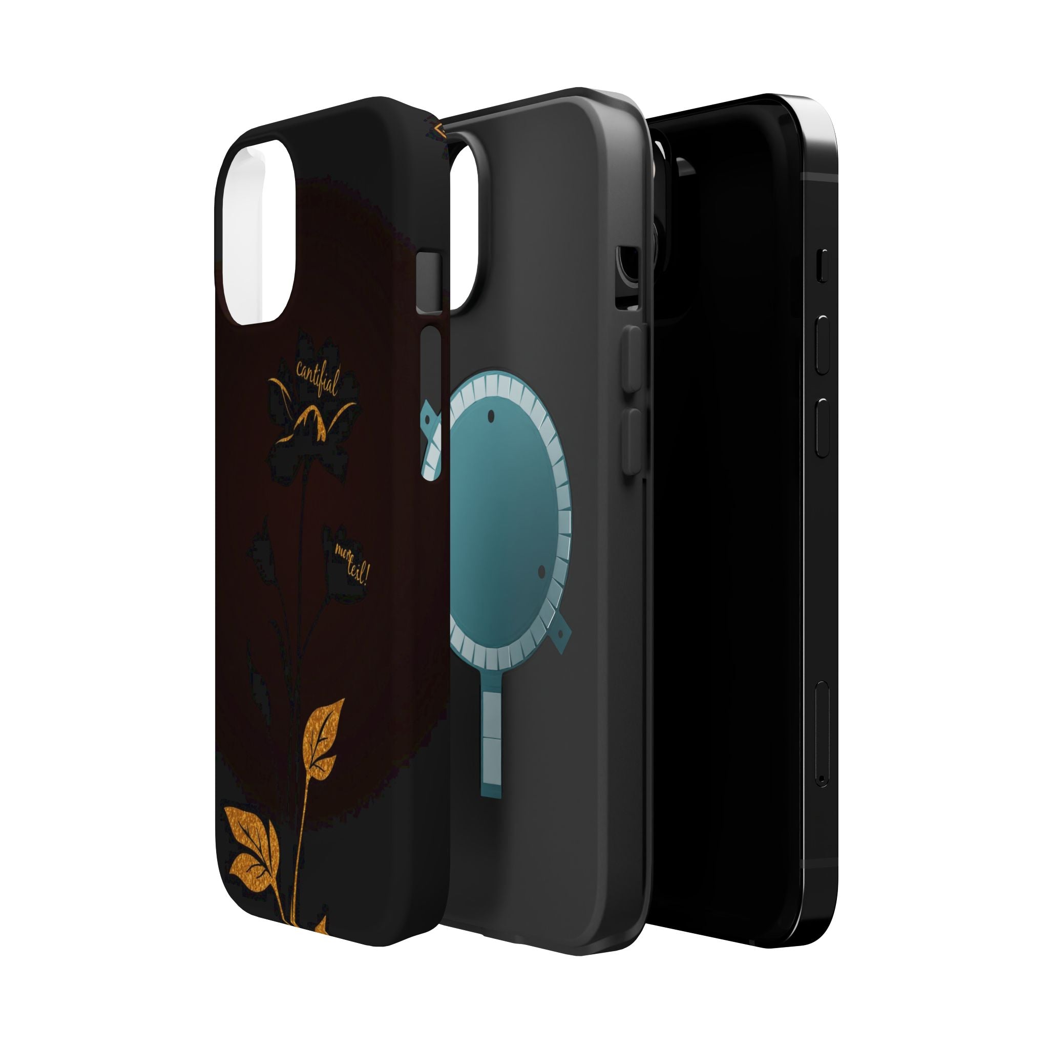 iPhone Earthy Floral Silhouette Design Slim Everyday Designer Case · iPhone Case