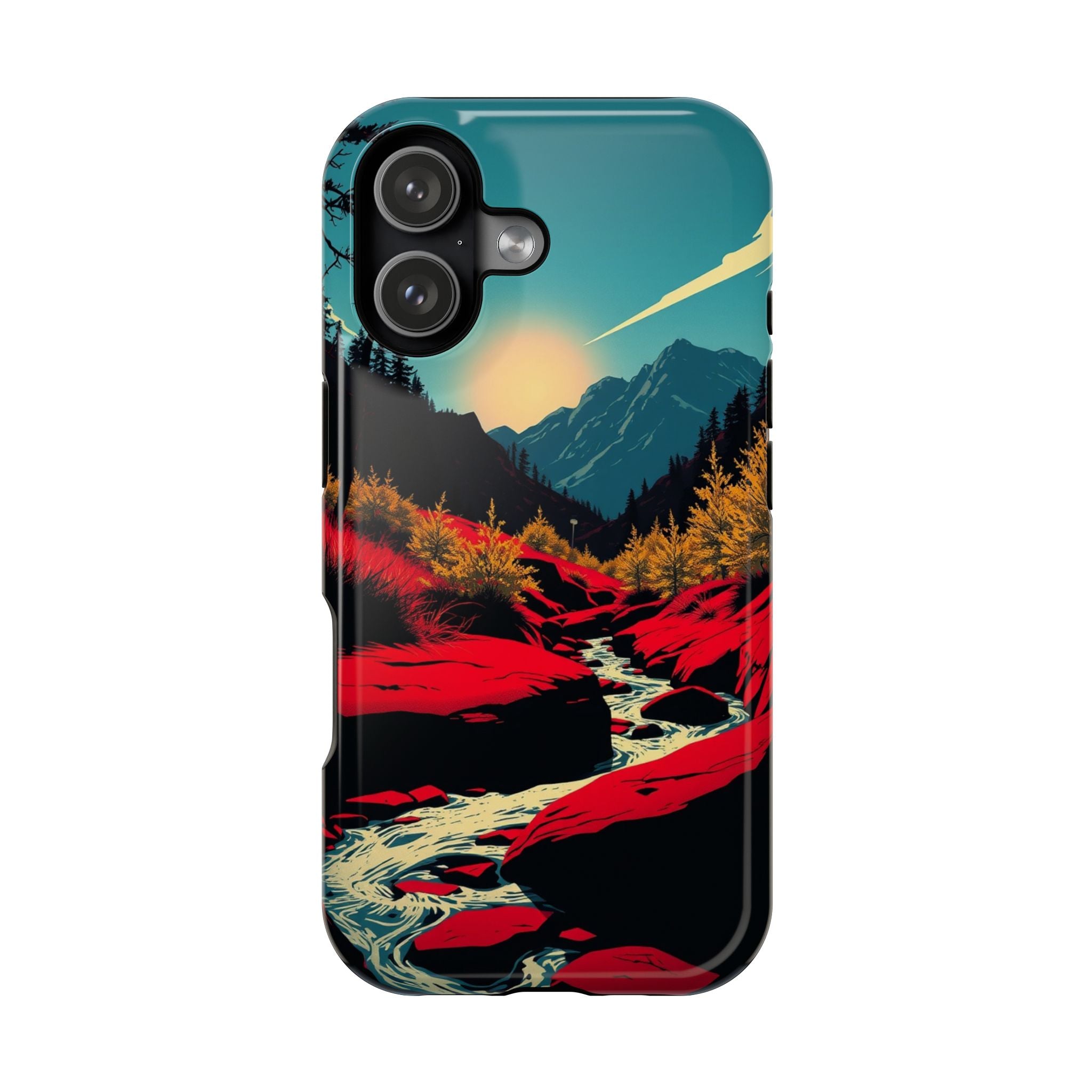 iPhone Earthy Spring Creek Design Bold Modern Everyday Snap Case · iPhone Case