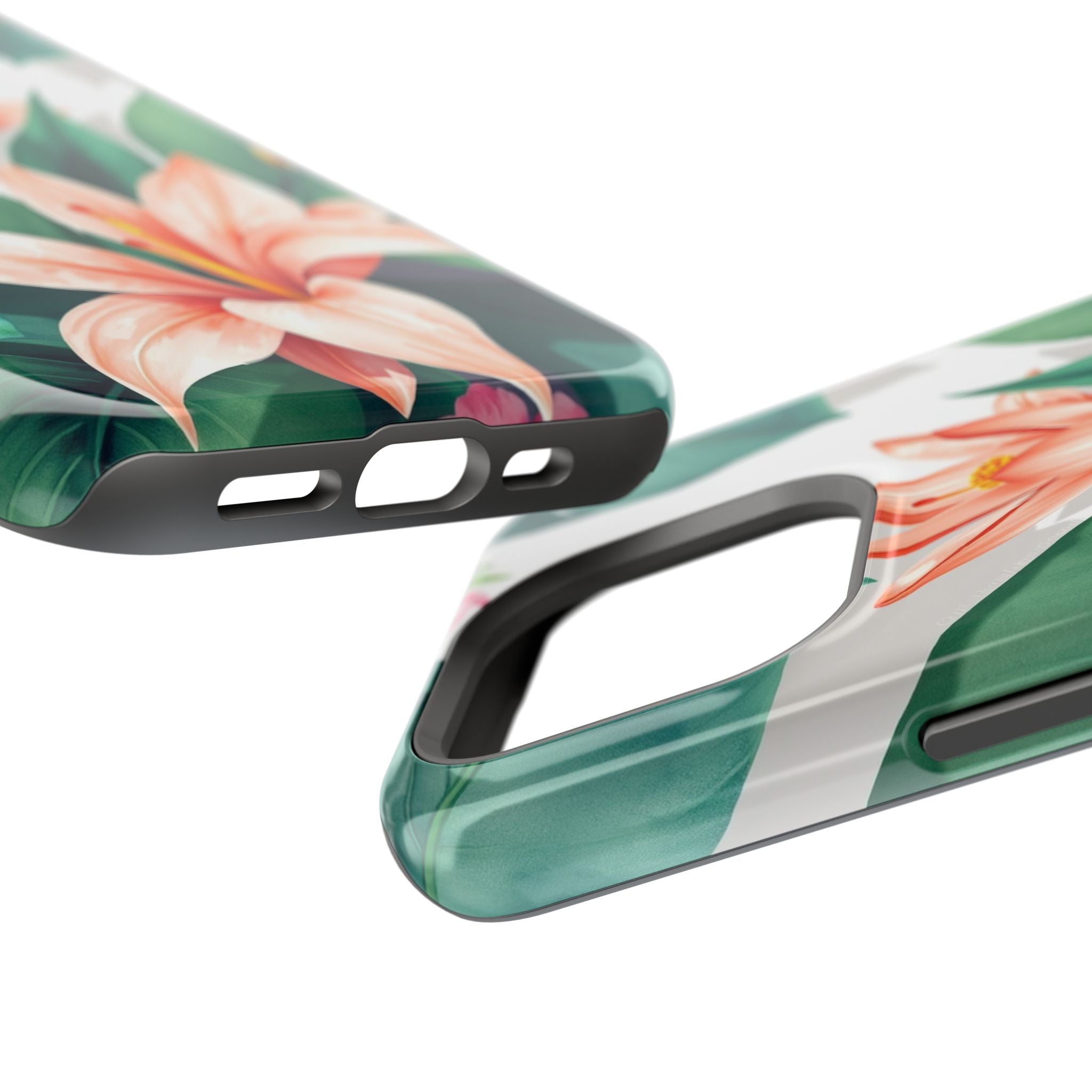iPhone Tropical Bloom Sage And Ivory Slim Snap Case Gal · iPhone Case