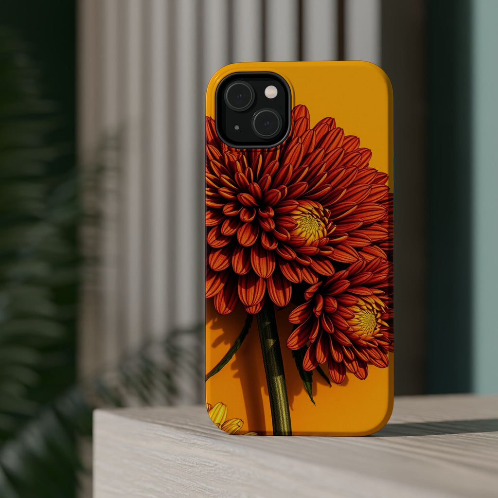 iPhone Mustard And Rust Ranunculus Stack Slim Everyday iPhone 14 · iPhone Case